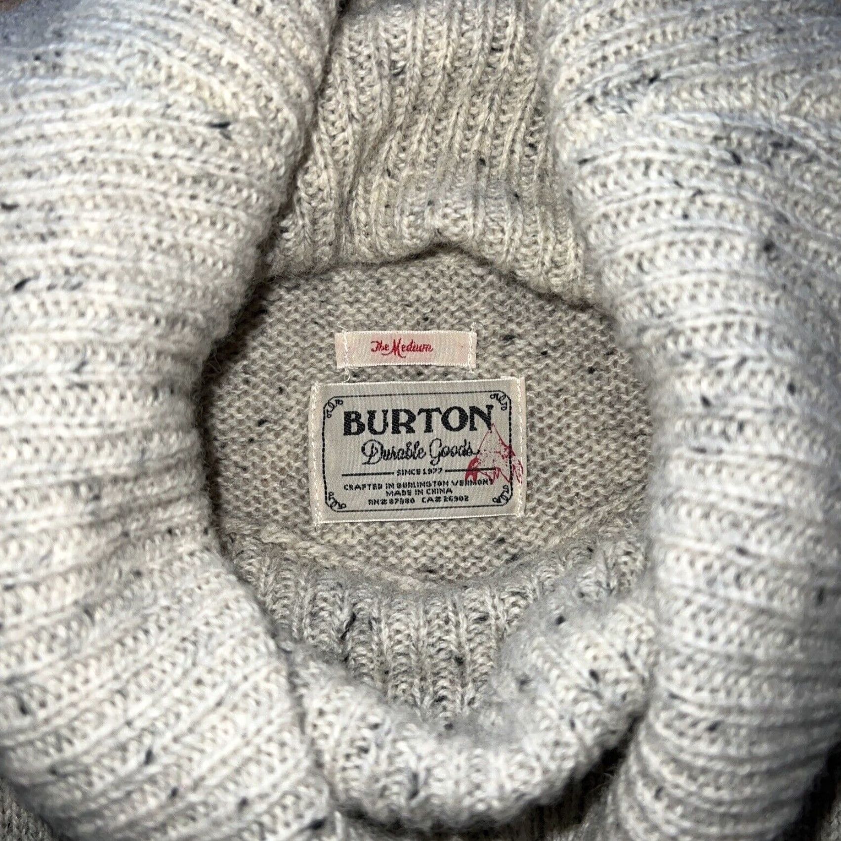 Burton Burton Ski Sweater Turtleneck Wool Blend Womens Medium Gray Size M / US 6-8 / IT 42-44 - 3 Thumbnail
