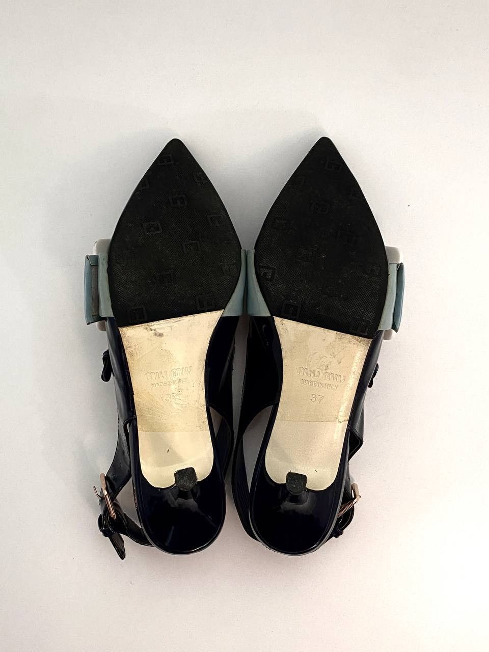 Miu Miu Miu Miu x Prada Patent Leather Point Toe Buckle Chunky Heels Size US 7 / IT 37 - 10 Thumbnail