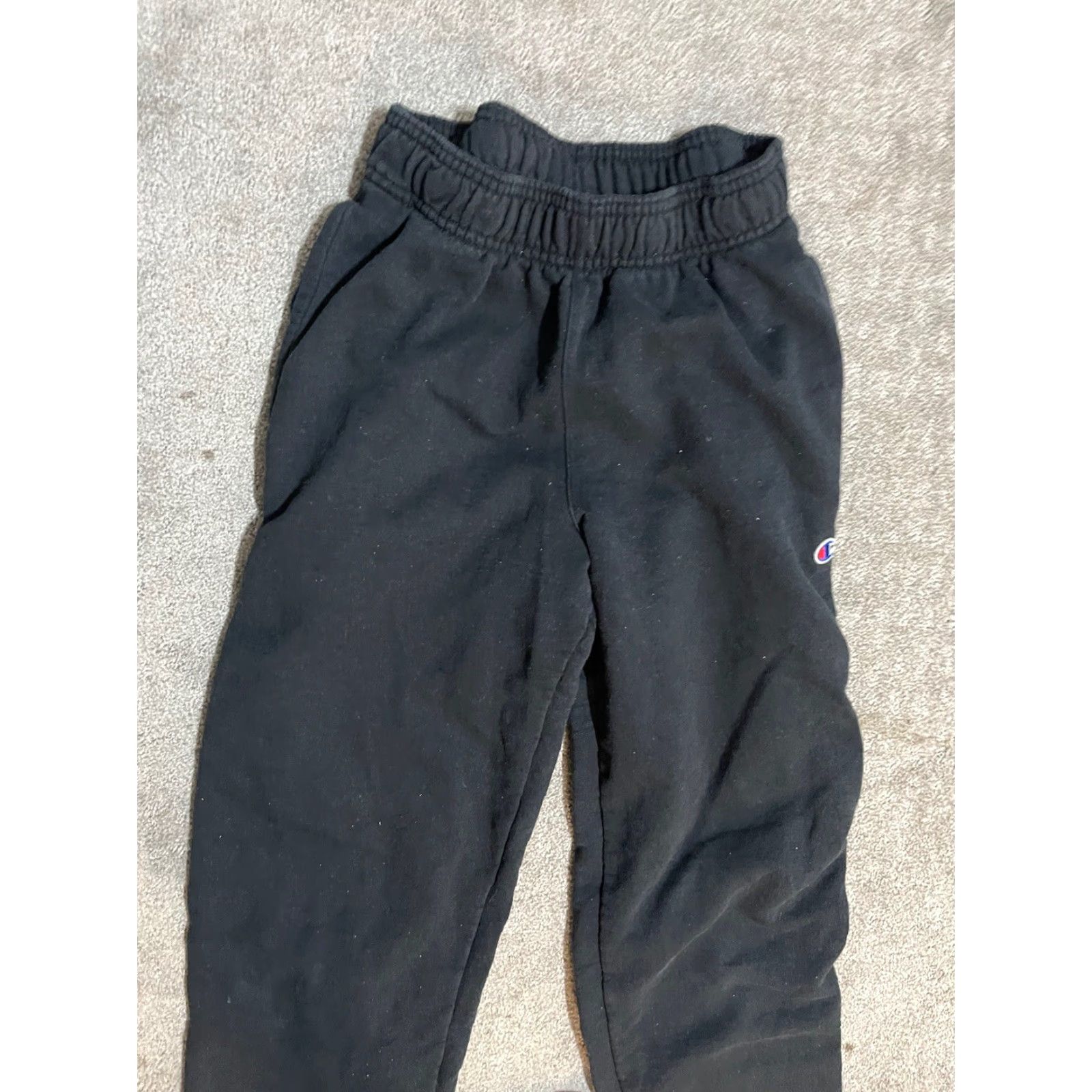 Champion Champion Sweatpants Men's Small Black Solid Cotton Pocket Straight Size US 29 - 2 Thumbnail