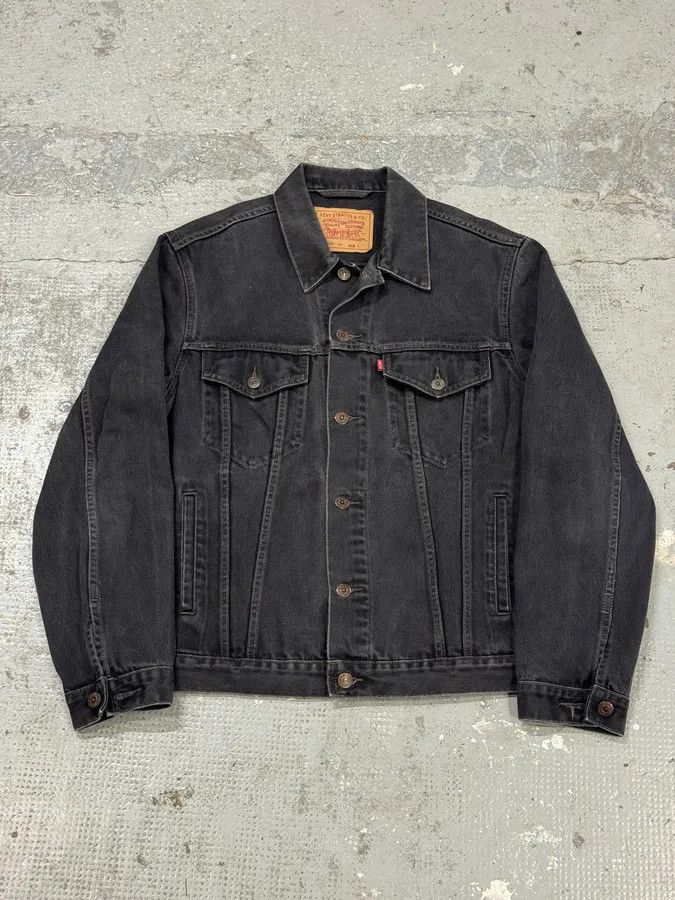 Designer × Levi's × Vintage Levi’s Dark Grey Brut Buttoned Denim Trucker Jacket Size US L / EU 52-54 / 3 - 1 Thumbnail