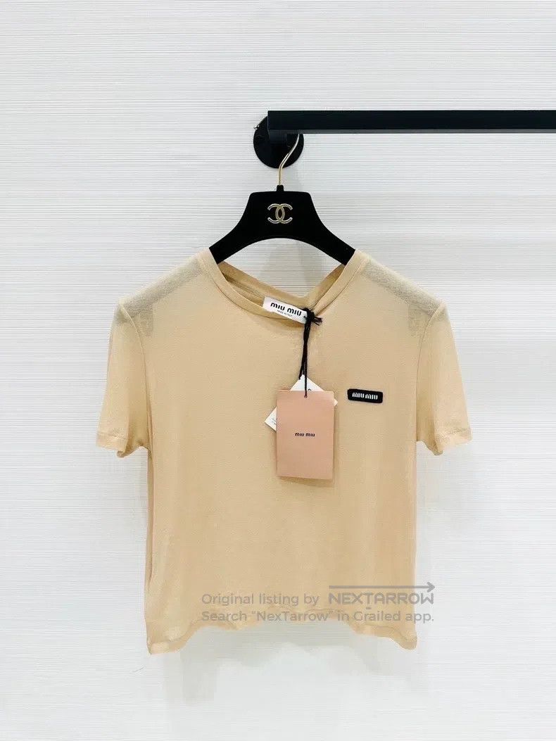 Miu Miu Miu Miu Size S Miniature letter short sleeve Size S / US 4 / IT 40 - 1 Thumbnail