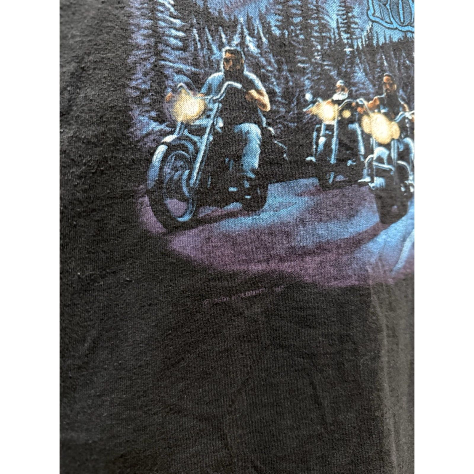 Harley Davidson VINTAGE Harley-Davidson T-Shirt XL Black 90s Wolf Legends Motorcycles Mens Shirt Size US XL / EU 56 / 4 - 4 Thumbnail