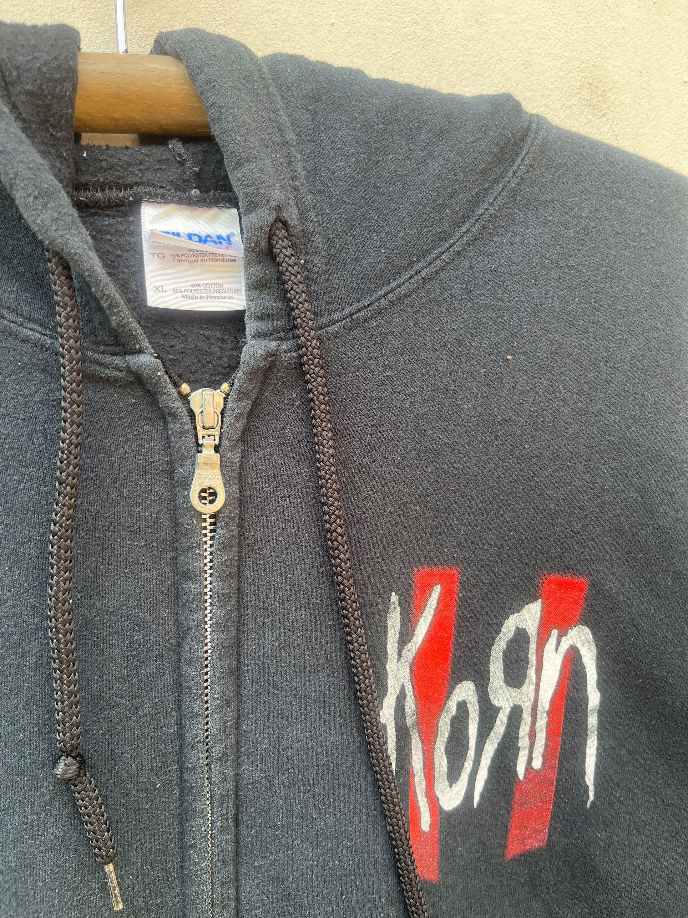 Band Tees Korn American Nu Metal Zipper Warm Shirt Hooded Size US XL / EU 56 / 4 - 2 Thumbnail