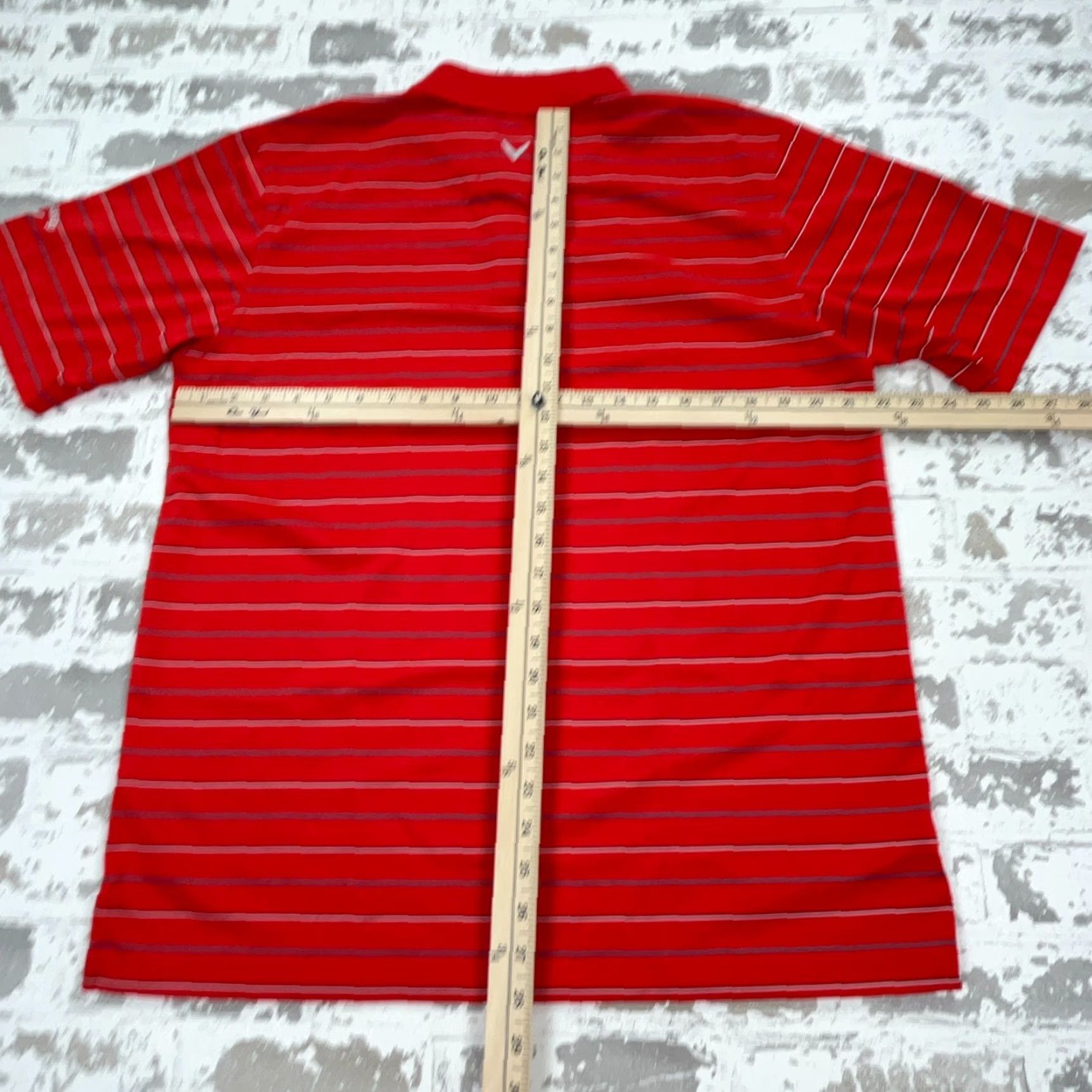 Callaway Callaway Polo Shirt Men M Red Striped Performance Golf Tennis Wicking Shirt Logo, Regular Fit, Short Sleeve, 100% Polyester, Casual Activewear Size US M / EU 48-50 / 2 - 6 Thumbnail