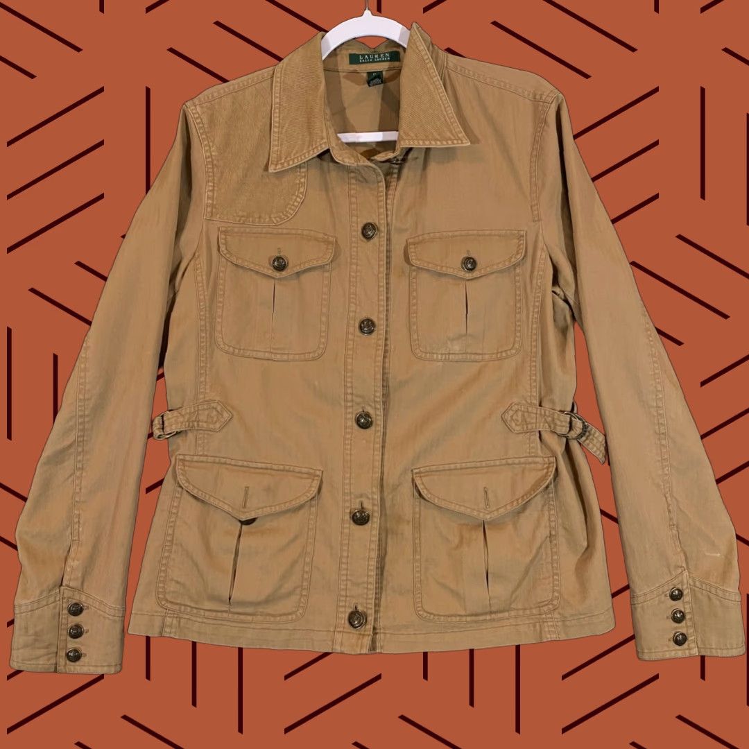 Ralph Lauren Lauren Ralph Lauren Jacket Women Size 12 Brown Military Epaulets Button Up Pockets Classic Womens Size XL / US 12-14 / IT 48-50 - 1 Thumbnail