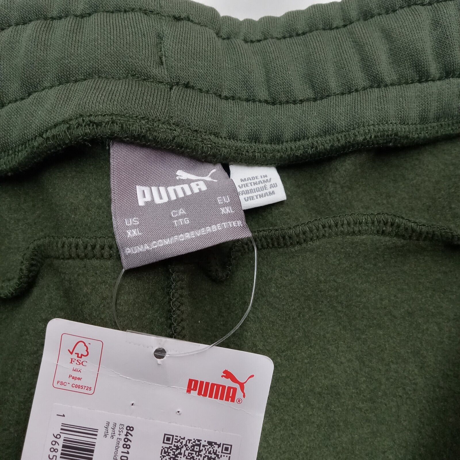 Puma Puma Essentials Embroidery Logo Sweatpants Men's 2XL Green Size US 40 / EU 56 - 5 Thumbnail