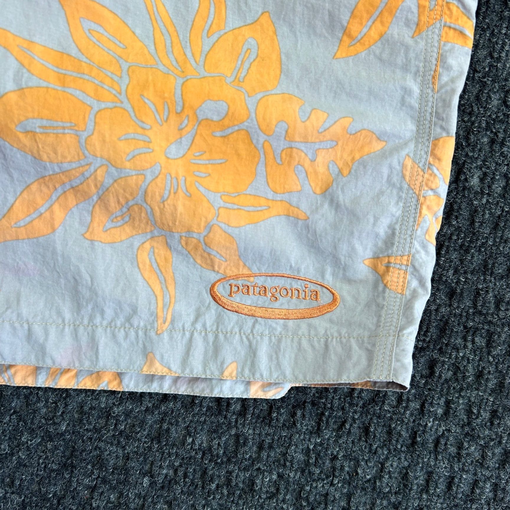 Patagonia VINTAGE Patagonia Pataloha Board Shorts Swim Trunks 38 Orange Floral Print - Men’s Bottom ... Size US 38 / EU 54 - 3 Thumbnail