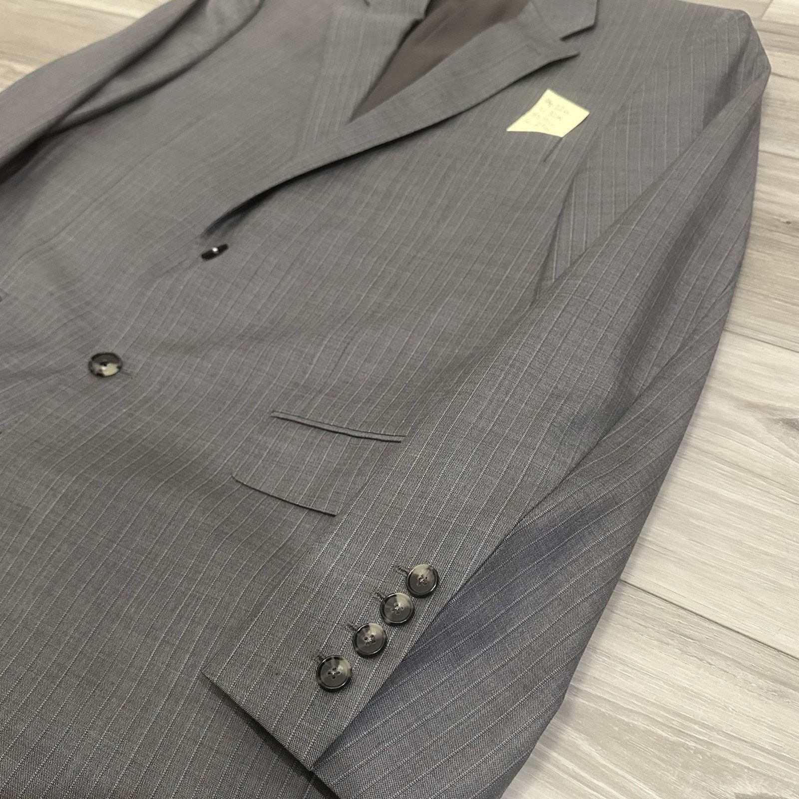 Hickey Freeman Hickey Freeman Mens 2 Piece Suit 42R Solid Grey Pleated Size 42R - 5 Thumbnail