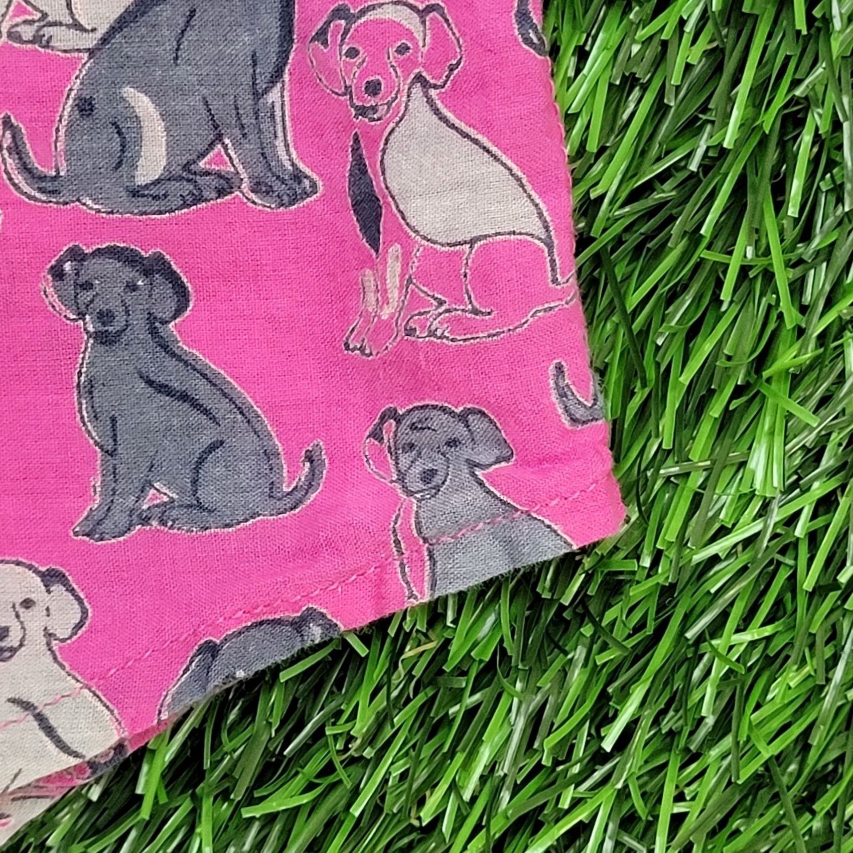 Pinko VINTAGE 90s Dog AOP Button Shirt Medium Pink Mens Shirt 40 in Chest 28 in Long Sleeve Short Sleeve Collared Button Up All Over Print Graphic Print Dog Size US M / EU 48-50 / 2 - 4 Thumbnail
