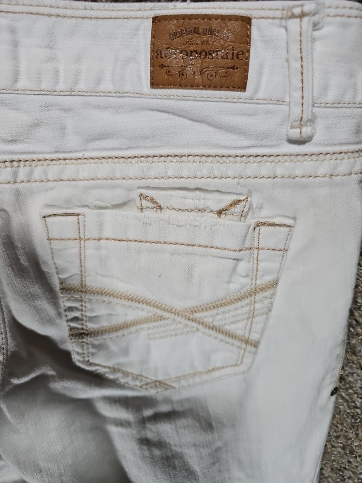 Aeropostale Aeropostale 9/10 White Denim Pants Size 32" / US 10 / IT 46 - 7 Thumbnail