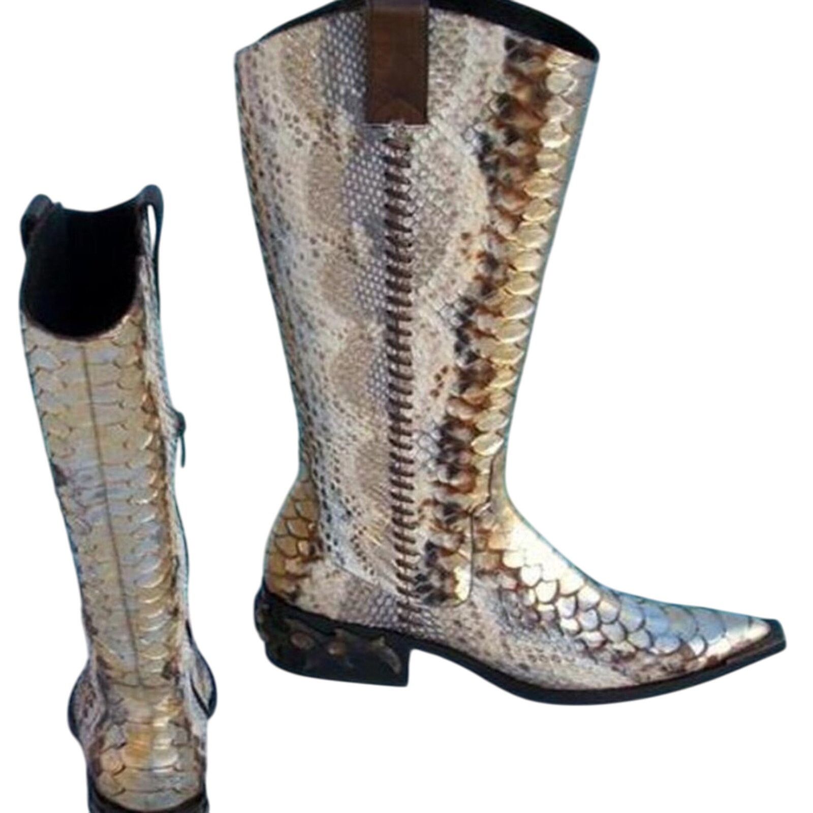 Donald Pliner Donald Pliner Hand Painted Python Metalic Leather Boot $1500 Size US 5 / IT 35 - 10 Thumbnail