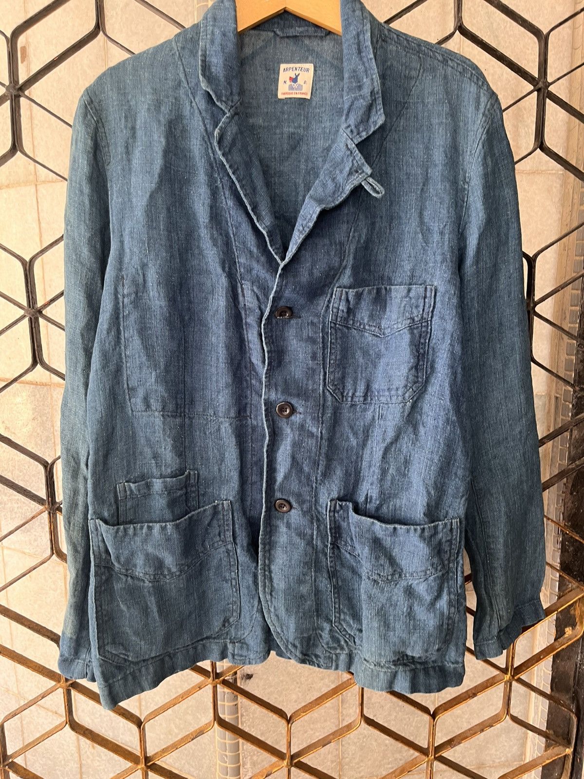 Arpenteur Arpenteur Villefranche Work Jacket Blue Denim Size US XL / EU 56 / 4 - 1 Thumbnail