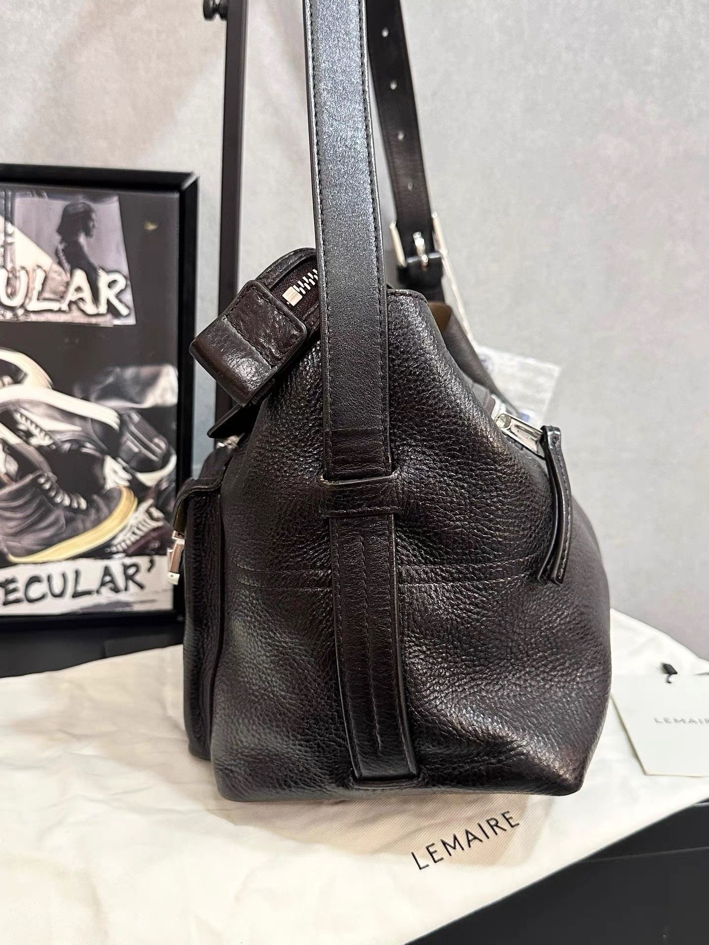 Lemaire Lemaire Medium Dark Coffee Gear Bag K34 Size ONE SIZE - 5 Thumbnail