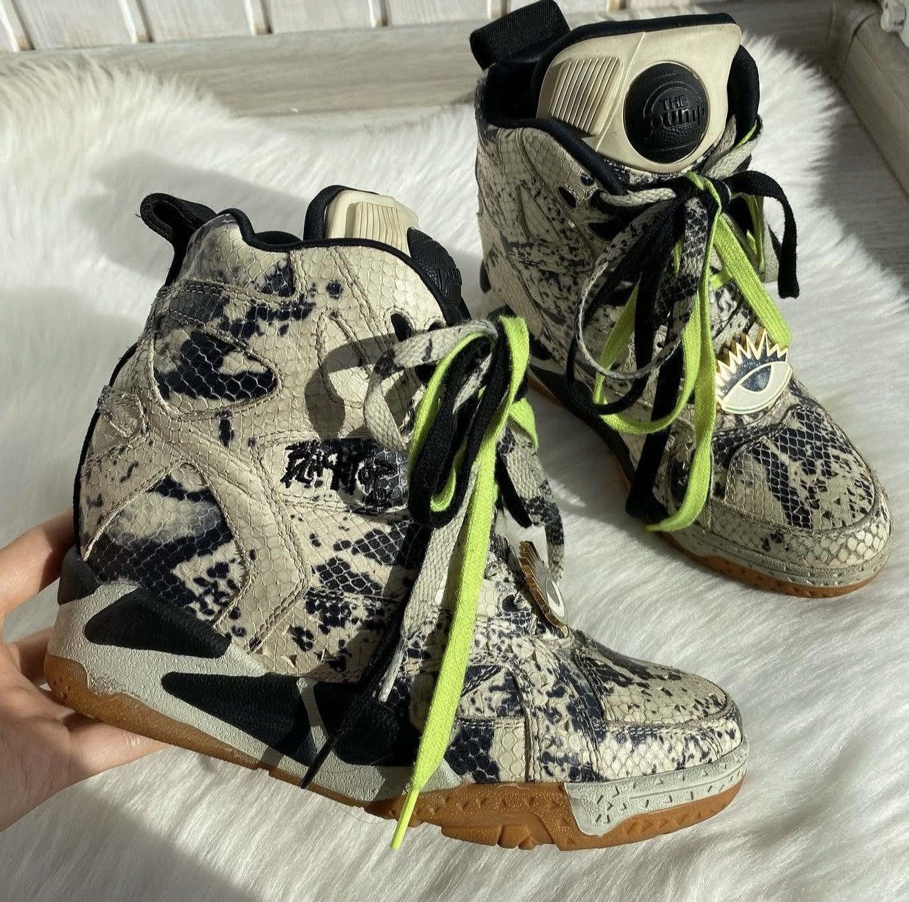 Reebok Reebok x Melody Ehsani Snake Print Wedge Sneakers Size US 7 / IT 37 - 4 Thumbnail