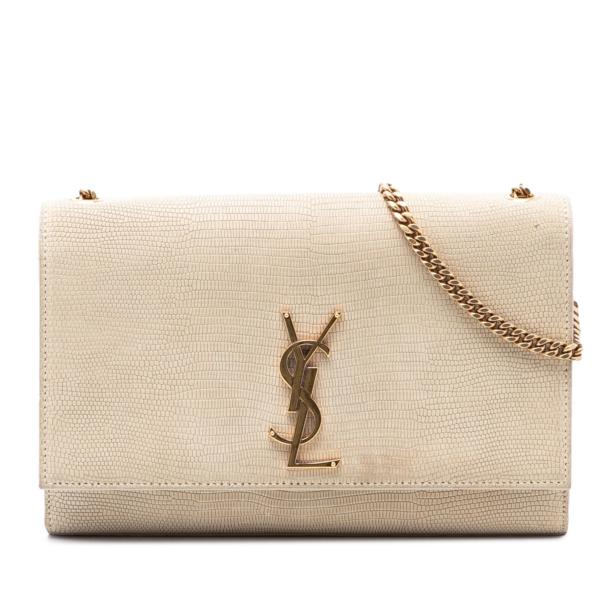 Saint Laurent Paris Medium Embossed Nubuck Monogram Kate Crossbody Size ONE SIZE - 1 Thumbnail