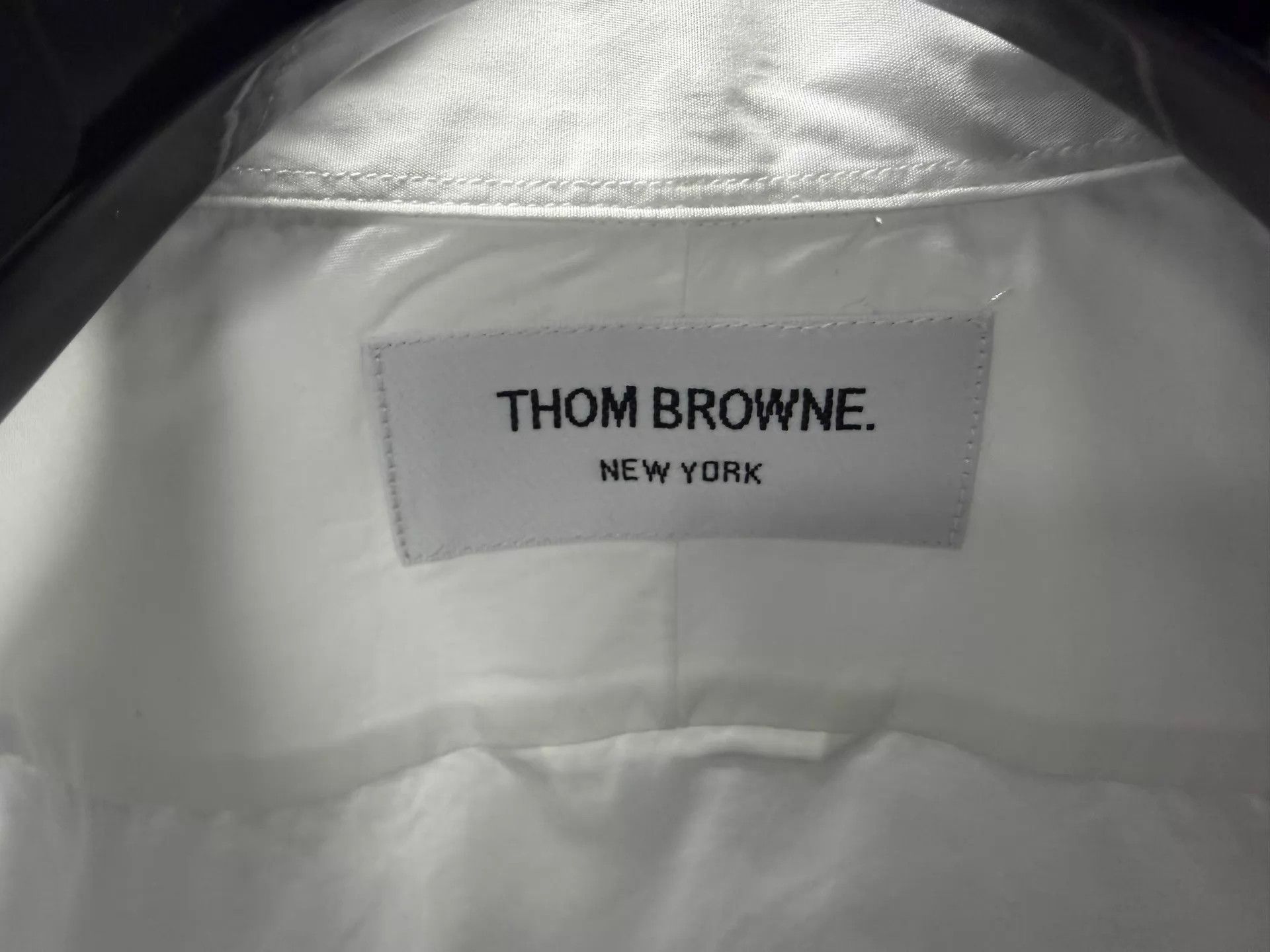 Thom Browne TB Men's Classic Double Sleeve Badge White Poplin Shirt 4 Size US XL / EU 56 / 4 - 3 Thumbnail