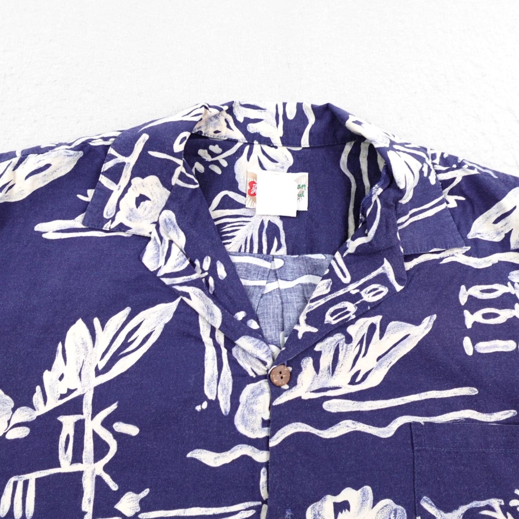 Hilo Hattie VINTAGE Hilo Hattie Shirt Mens Large Blue Hawaiian Aloha Floral Button-Up Camp Shirt Size US L / EU 52-54 / 3 - 2 Thumbnail