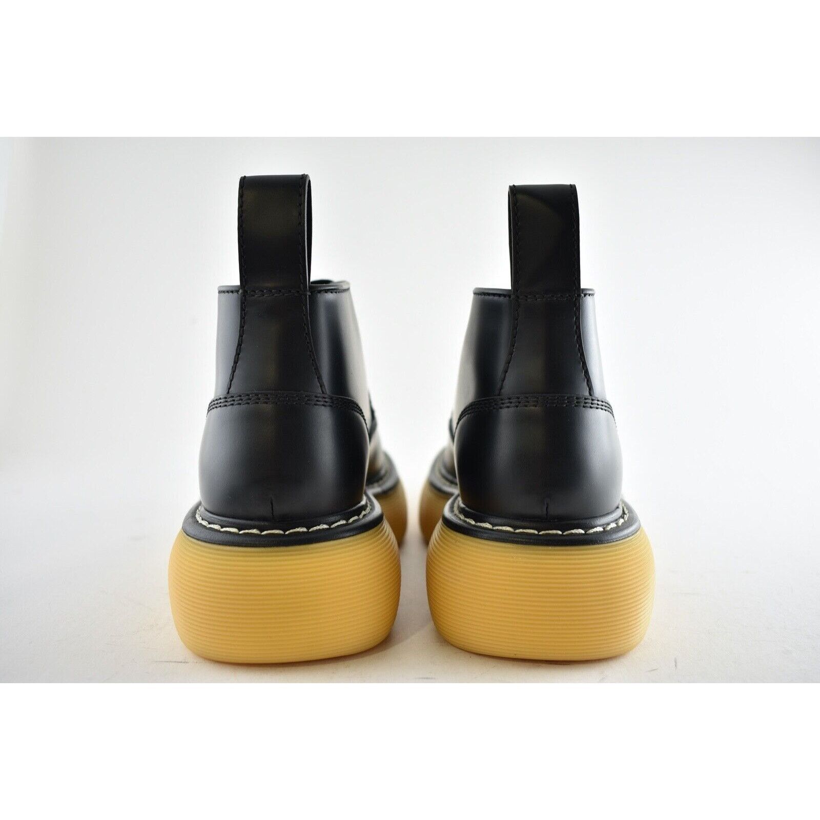 Bottega Veneta Bottega Veneta Swell Black Leather Rubber Lug Sole Lace Up Size US 7 / IT 37 - 10 Thumbnail