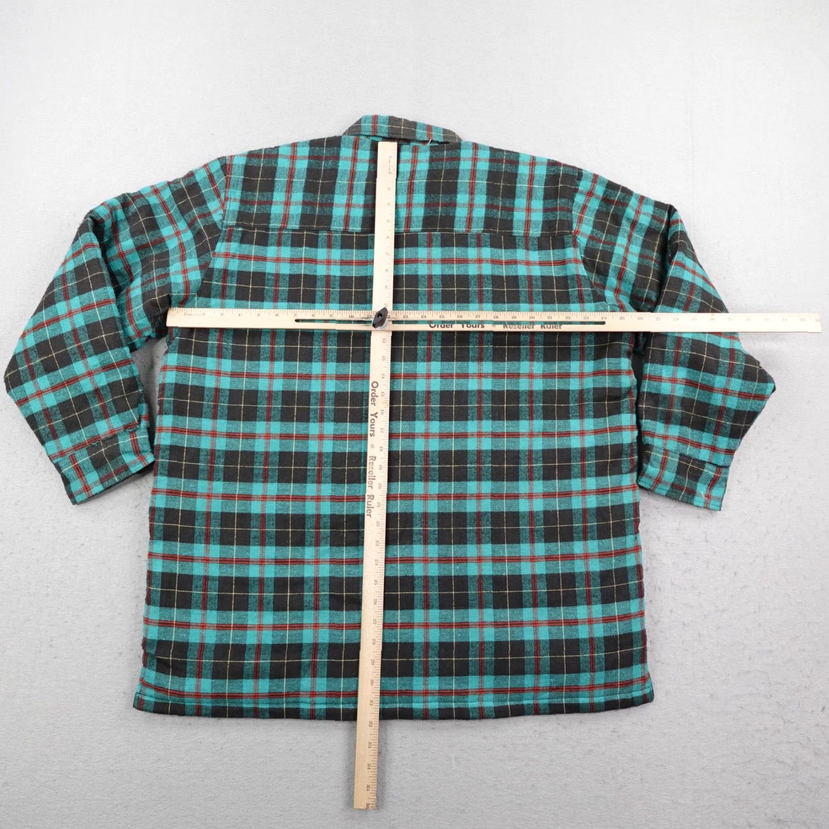 Dickies Vintage Dickies Jacket Men XL Green Plaid Quilted Flannel Button Up Shacket Work Size US XL / EU 56 / 4 - 5 Thumbnail