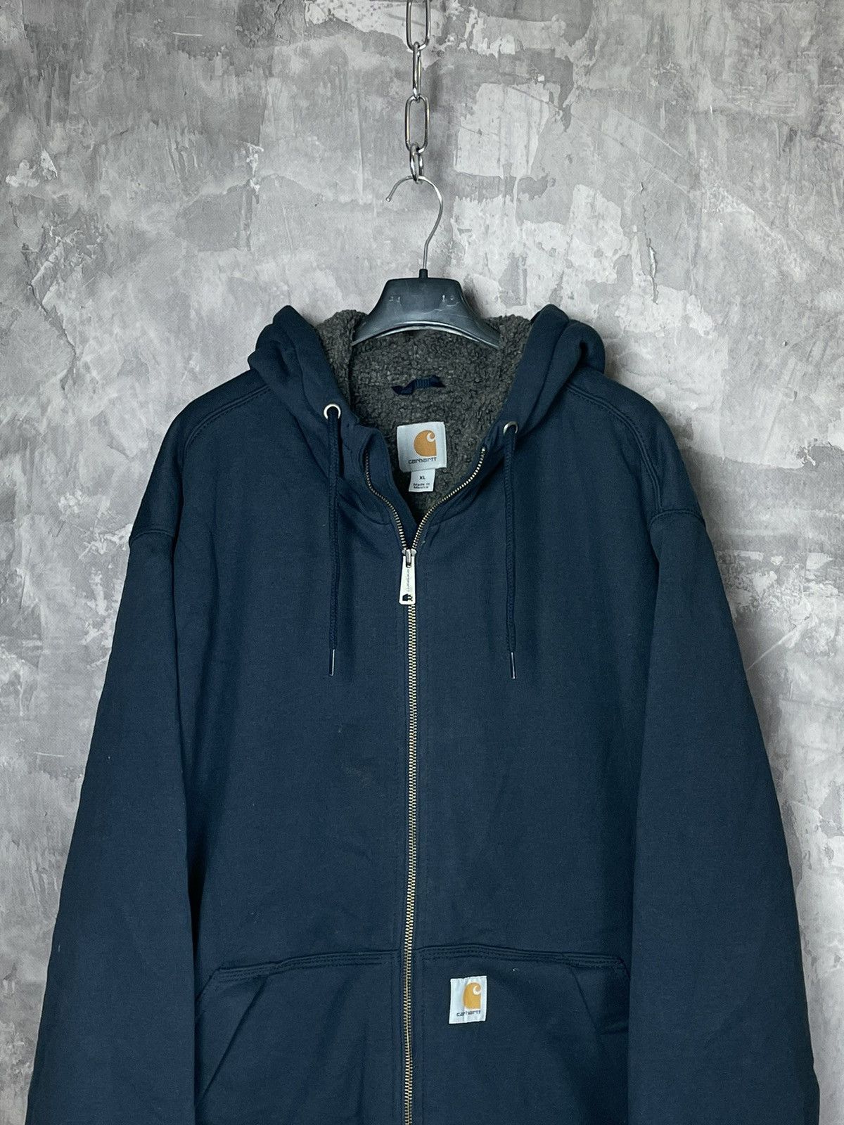 Carhartt Vintage Y2K Essential Carhartt Boxy Zip Up Hoodie Fur Skater Size US XL / EU 56 / 4 - 2 Thumbnail