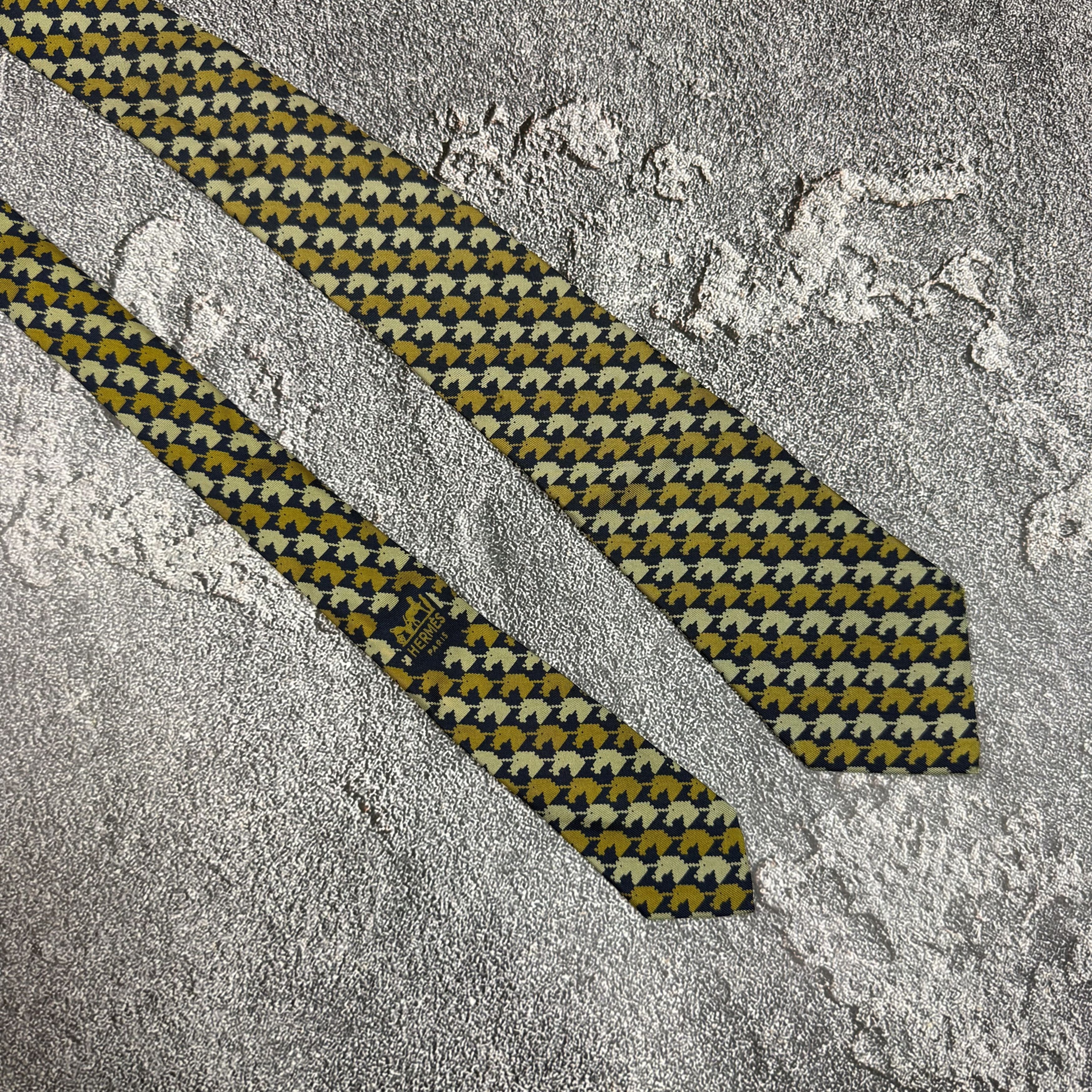 Hermes Hermes Silk Tie Very Vintage 227 FA Size ONE SIZE - 4 Thumbnail