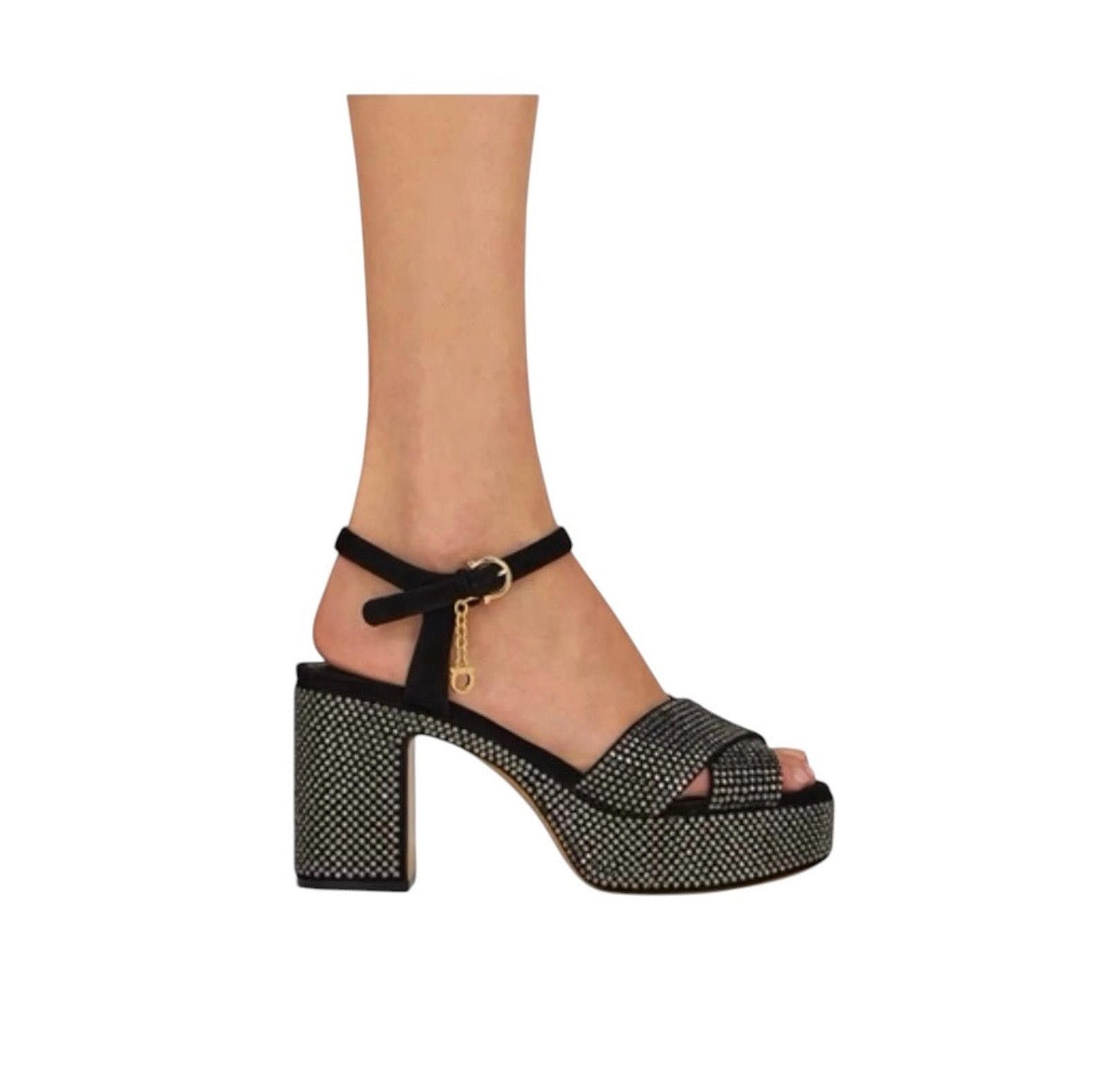Salvatore Ferragamo Ferragamo Crystal Platform Sandal Size US 7.5 / IT 37.5 - 5 Thumbnail