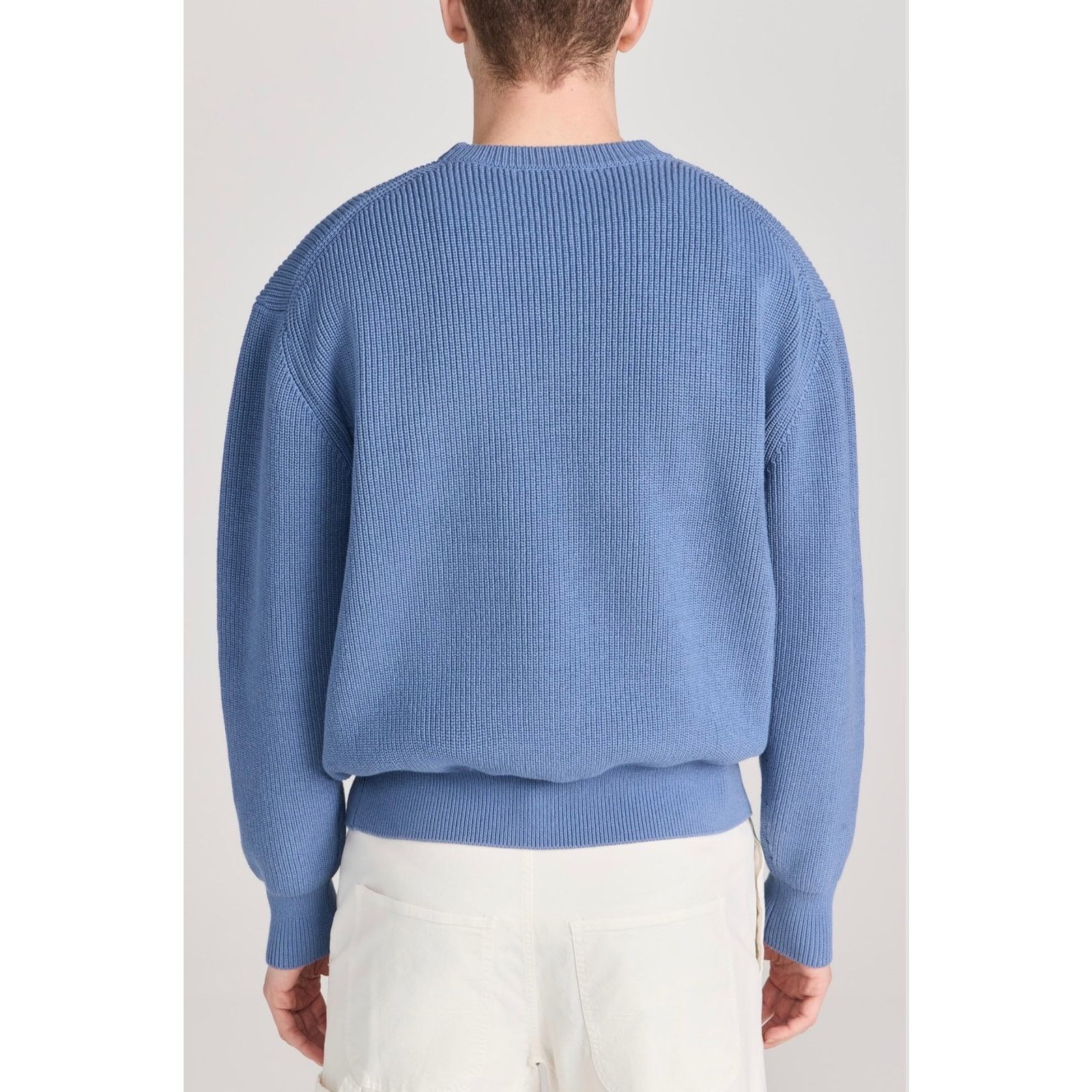 Maison Kitsune Maison Kitsuné Bold Fox Head Patch Ribbed Sweater BLue Size US S / EU 44-46 / 1 - 2 Thumbnail