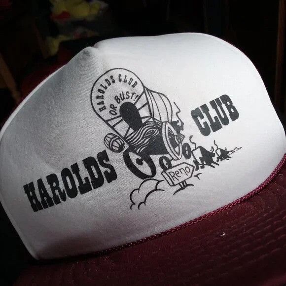 Other Deadstock Vintage Harolds Club Reno Snap Trucker Hat Cap Size ONE SIZE - 2 Thumbnail