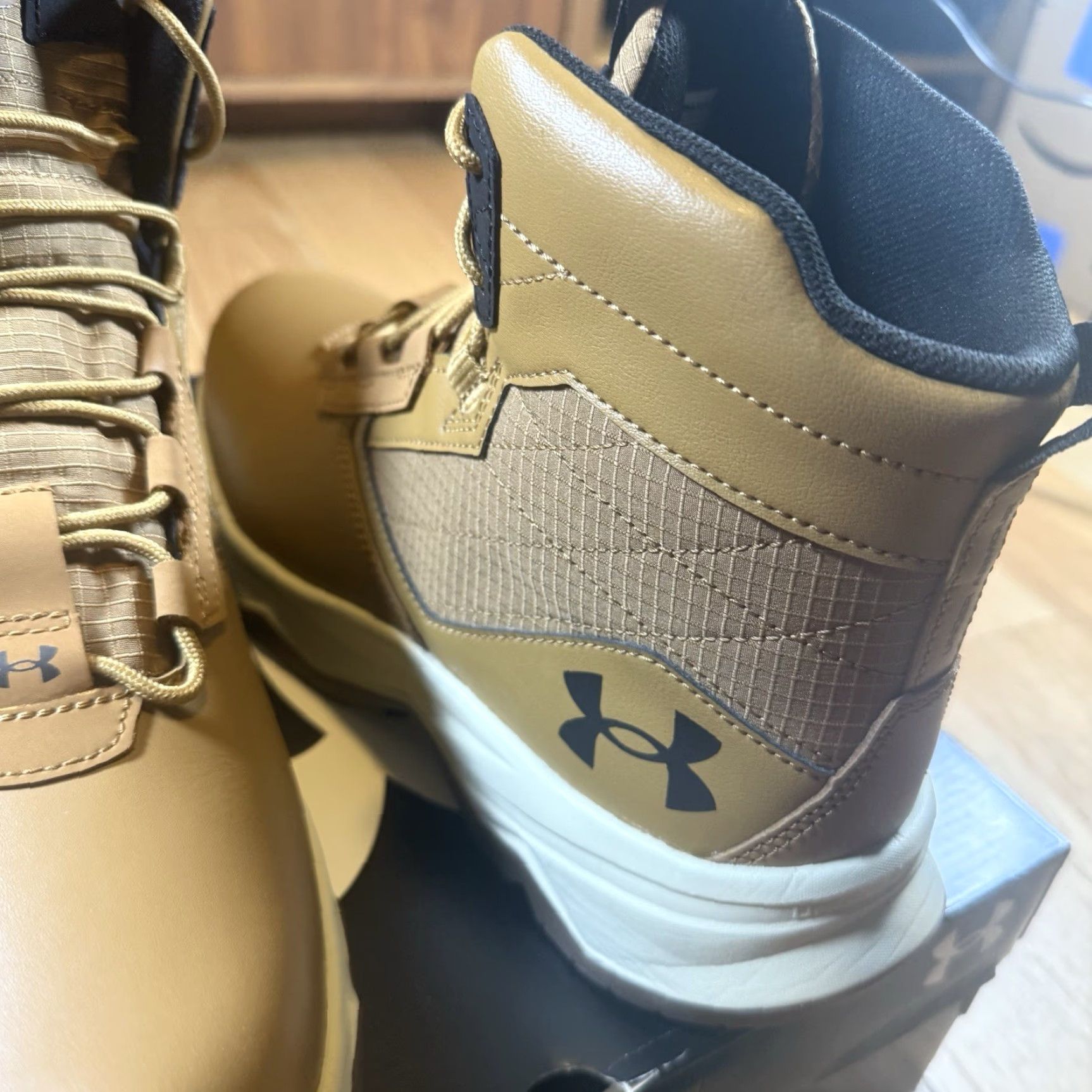 Under Armour Under Armour Mens UA Stellar G2 6" Tactical Boots Hiking Boots Size 10 Brown Combat Shoes 10 Mens Size US 10 / EU 43 - 5 Thumbnail
