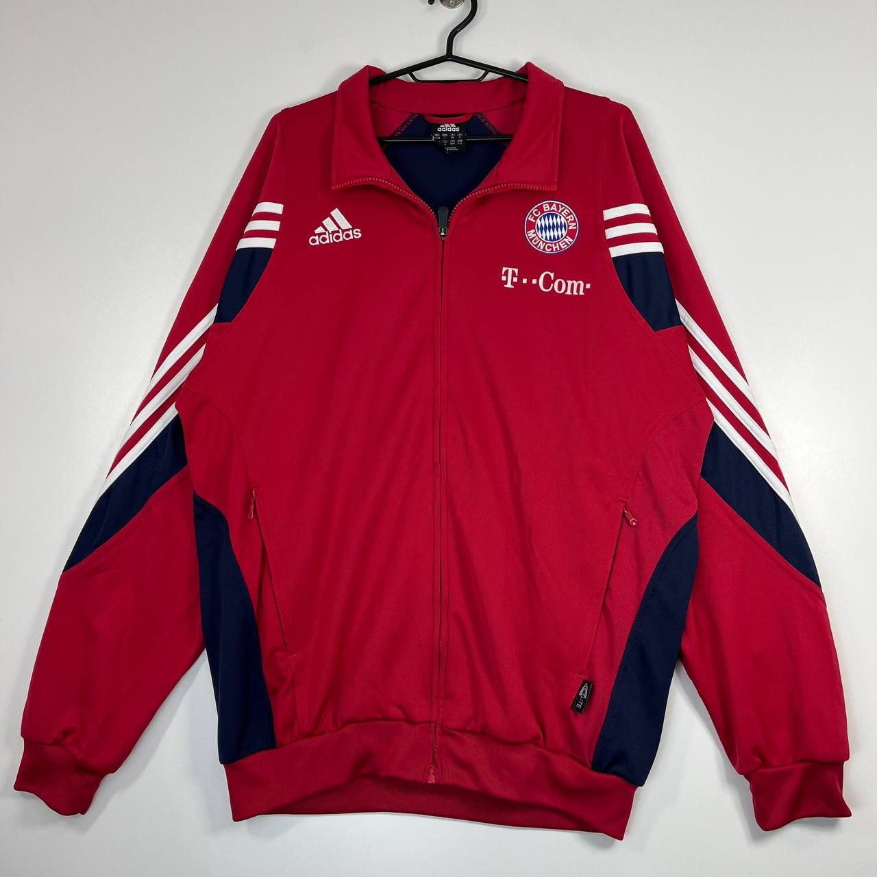 Adidas Adidas Vintage Bayern Munich Track Jacket Red Navy Size L Size US L / EU 52-54 / 3 - 1 Thumbnail