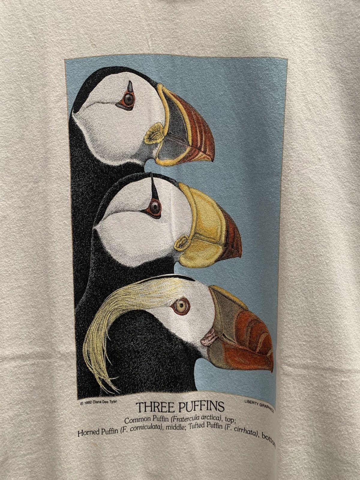 Fruit Of The Loom Vintage 1992 THREE PUFFINS Size US L / EU 52-54 / 3 - 3 Thumbnail