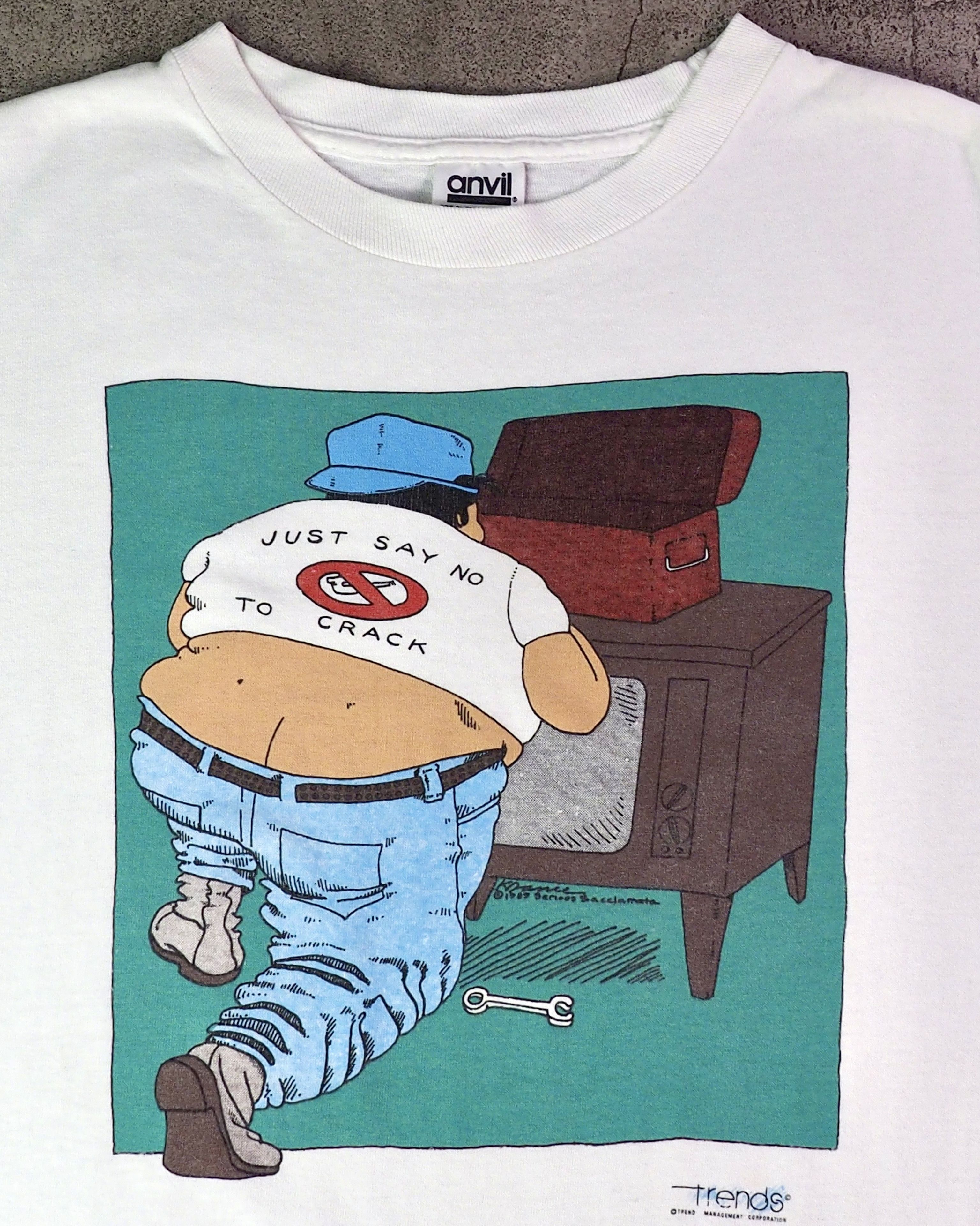 Vintage Vintage 1990s "Just Say No To Crack" Graphic Shirt L Size US L / EU 52-54 / 3 - 6 Thumbnail