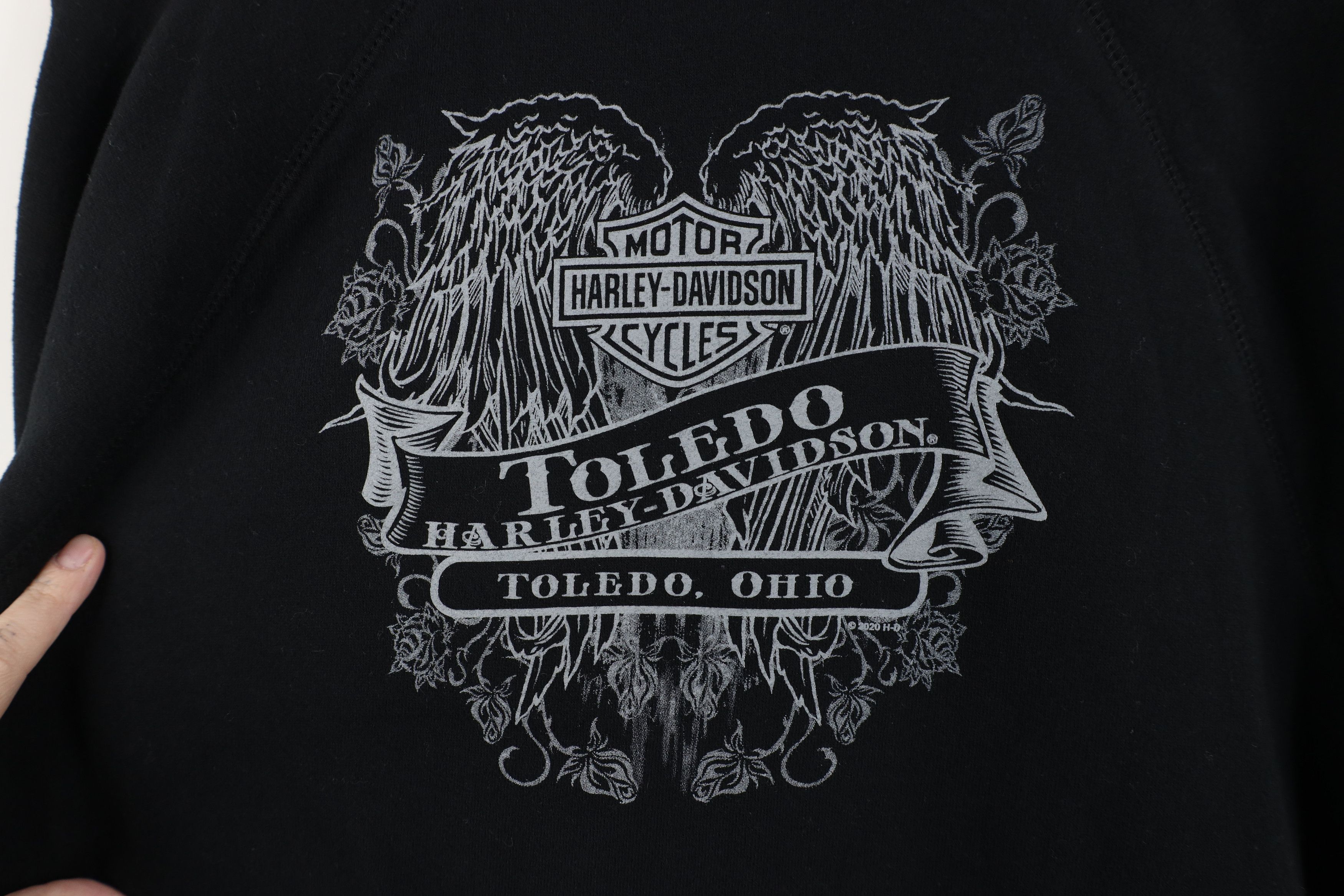 Harley Davidson Vintage Y2K Harley Davidson Rose Wings Half Zip Sweatshirt Size M / US 6-8 / IT 42-44 - 11 Thumbnail