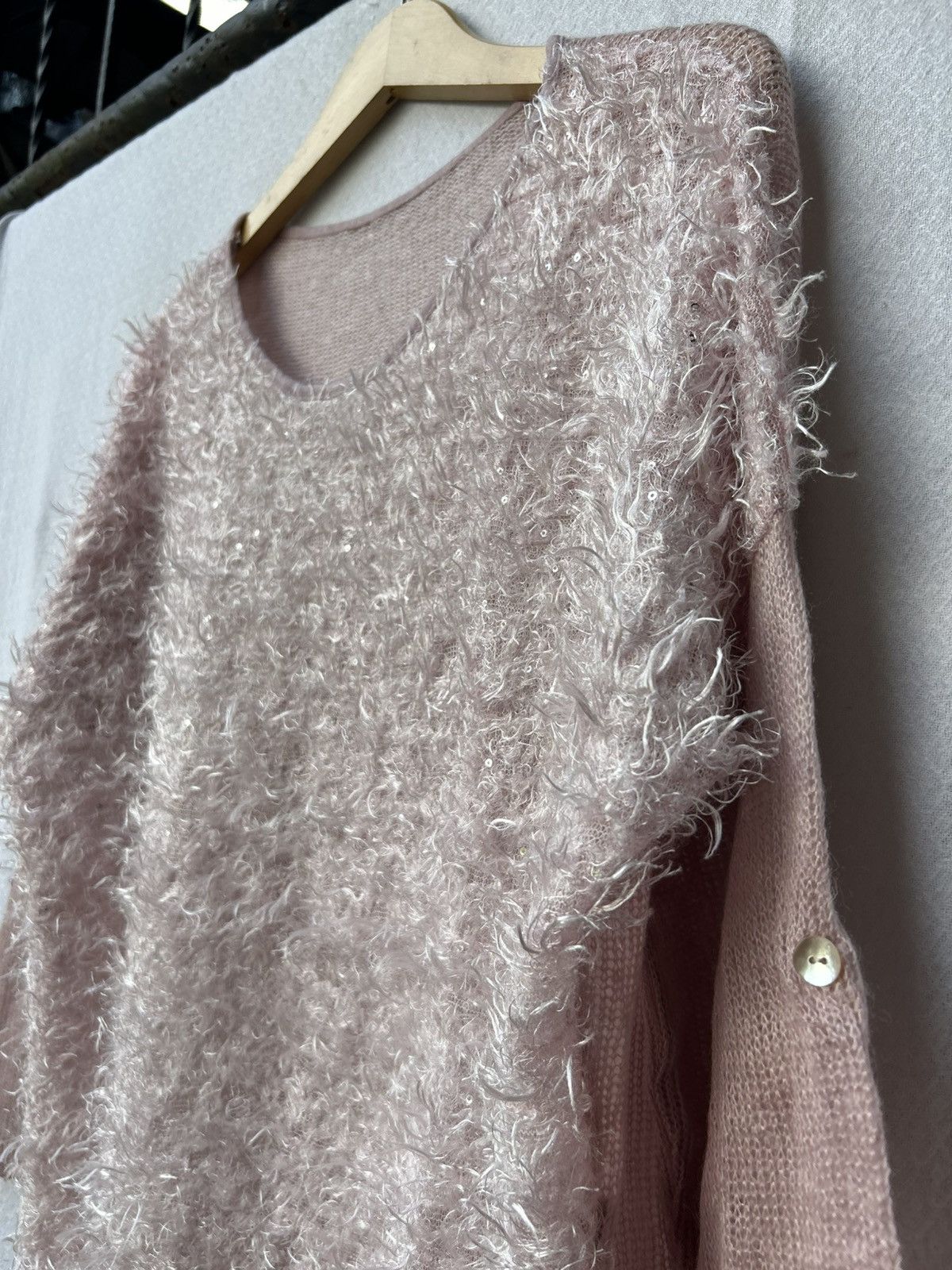 Japanese Brand Fuzzy Mohair Grunge Knit Avantgarde Styled Size US L / EU 52-54 / 3 - 3 Thumbnail