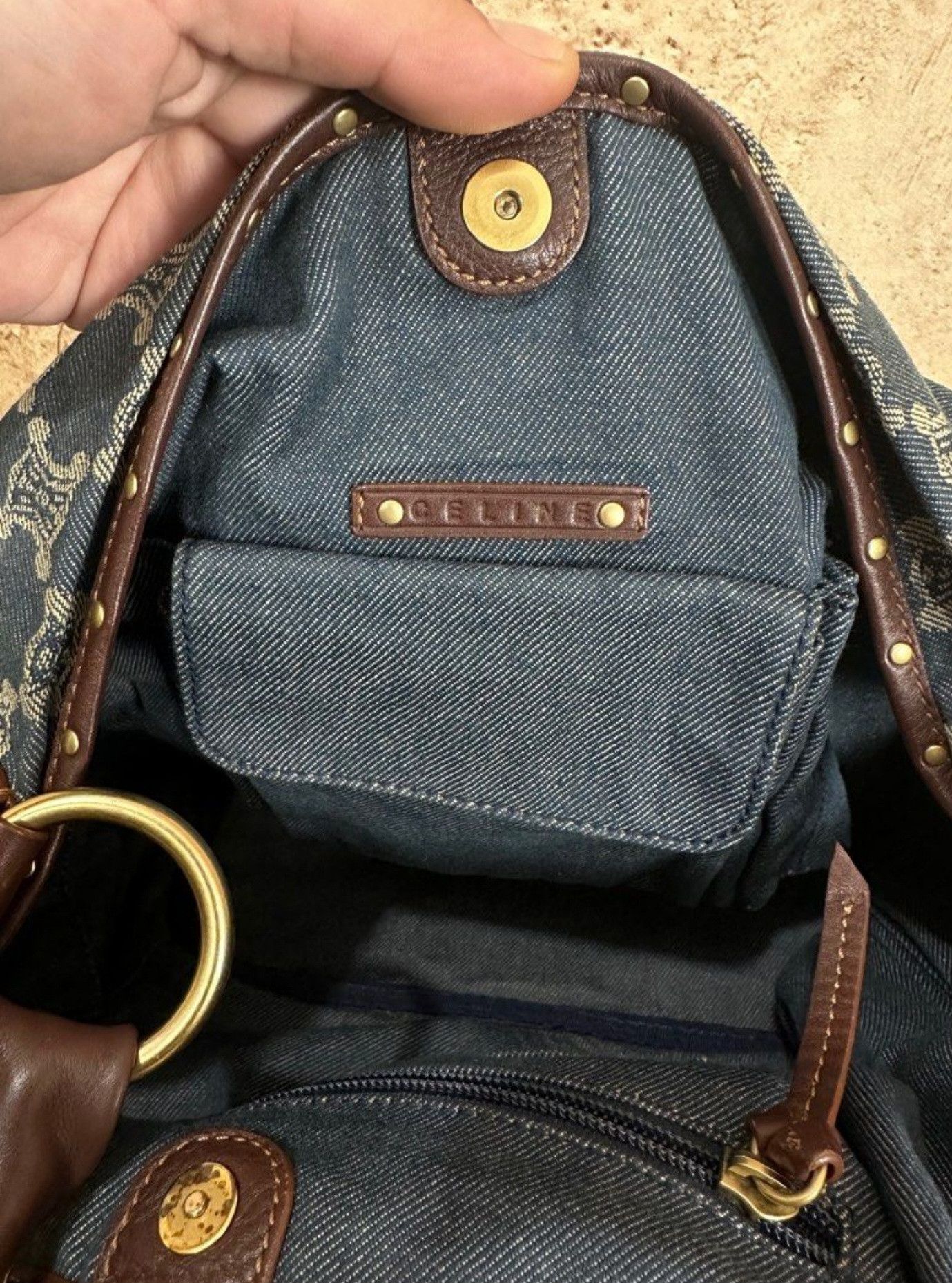 Celine Celine vintage monogram denim totebag Size ONE SIZE - 7 Thumbnail