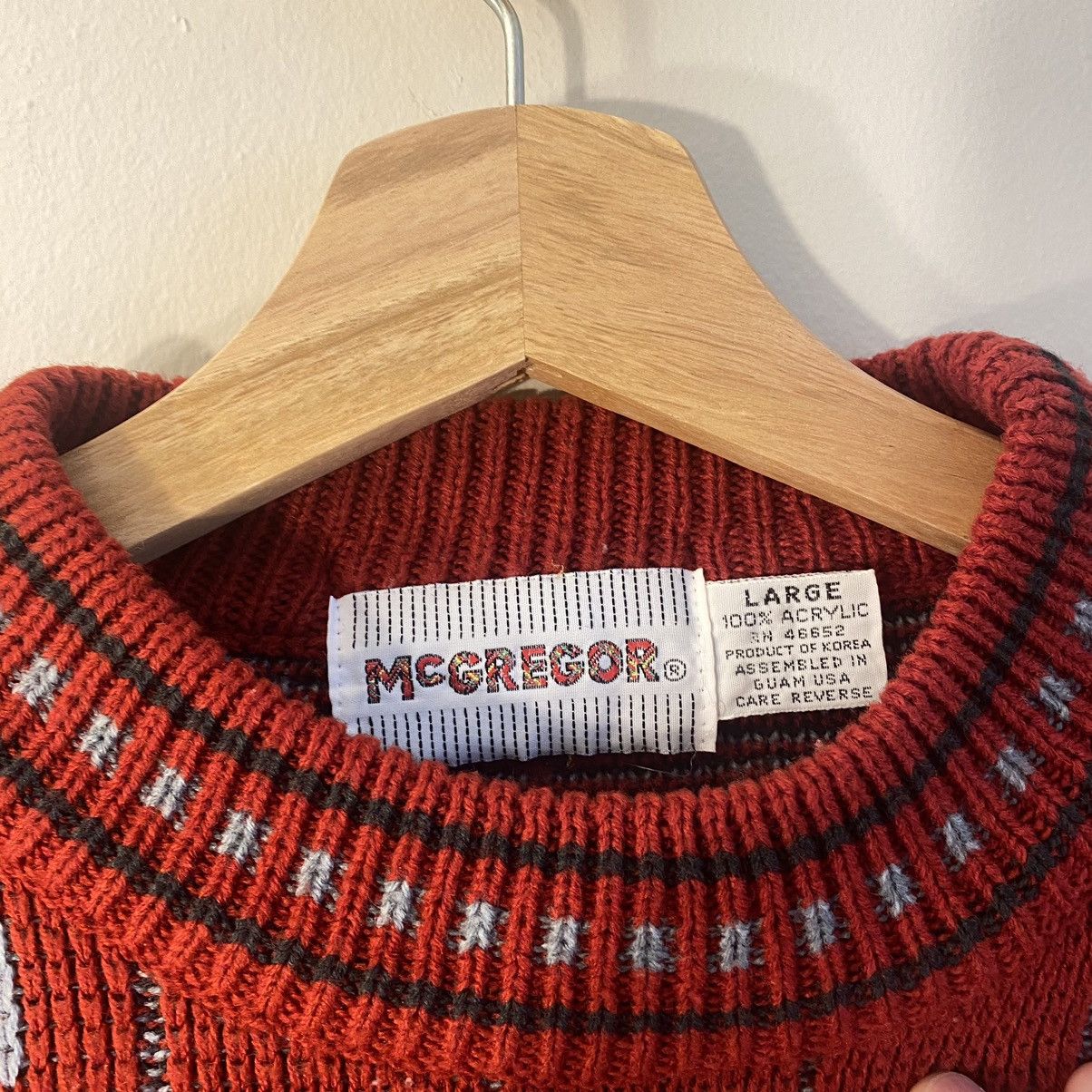 McGregor 70s McGregor Pullover Knit Sweater Large Size US L / EU 52-54 / 3 - 3 Thumbnail