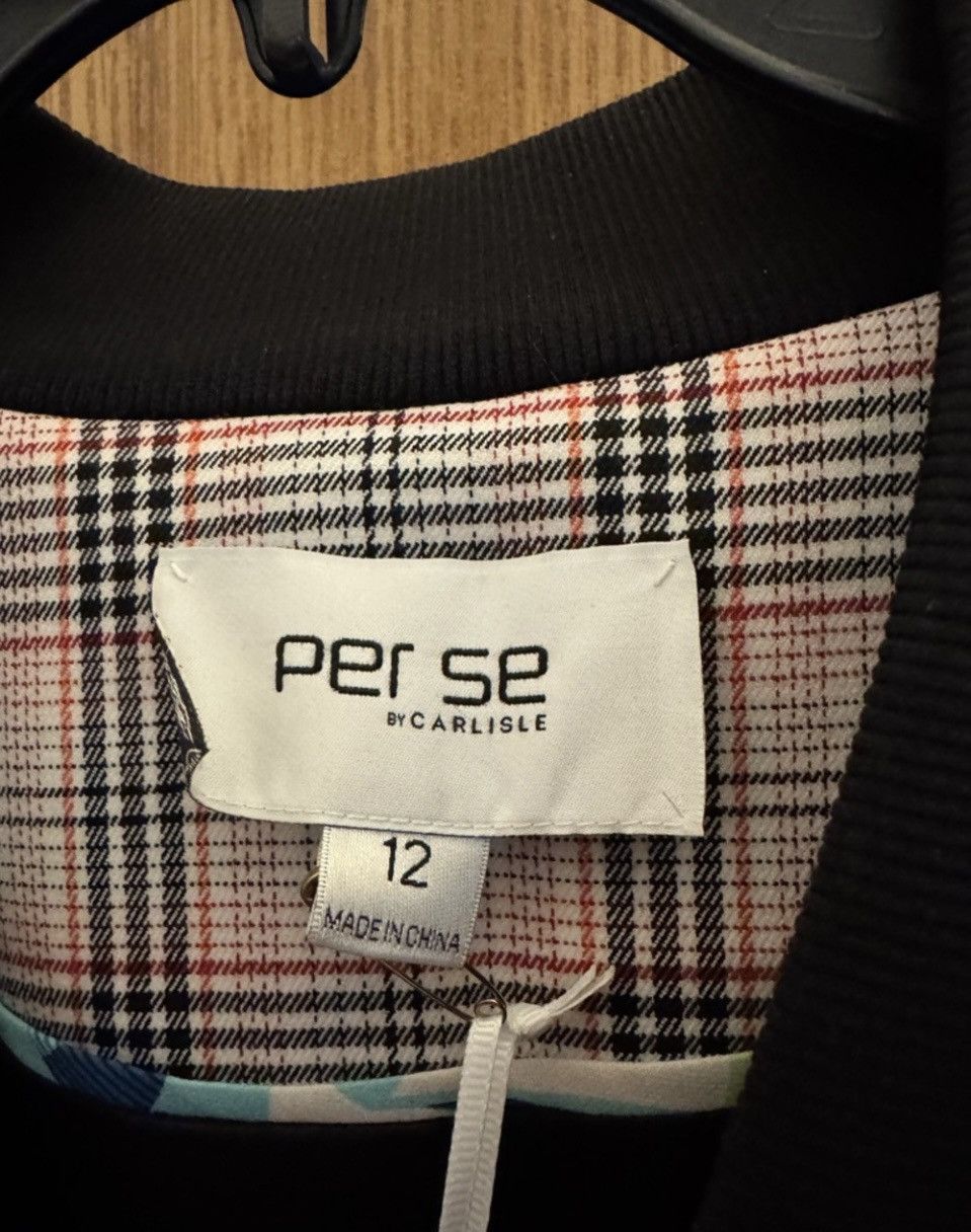 Other NWT Per Se by Carlisle Grand Prix Plaid Varsity Jacket Size XL / US 12-14 / IT 48-50 - 2 Thumbnail