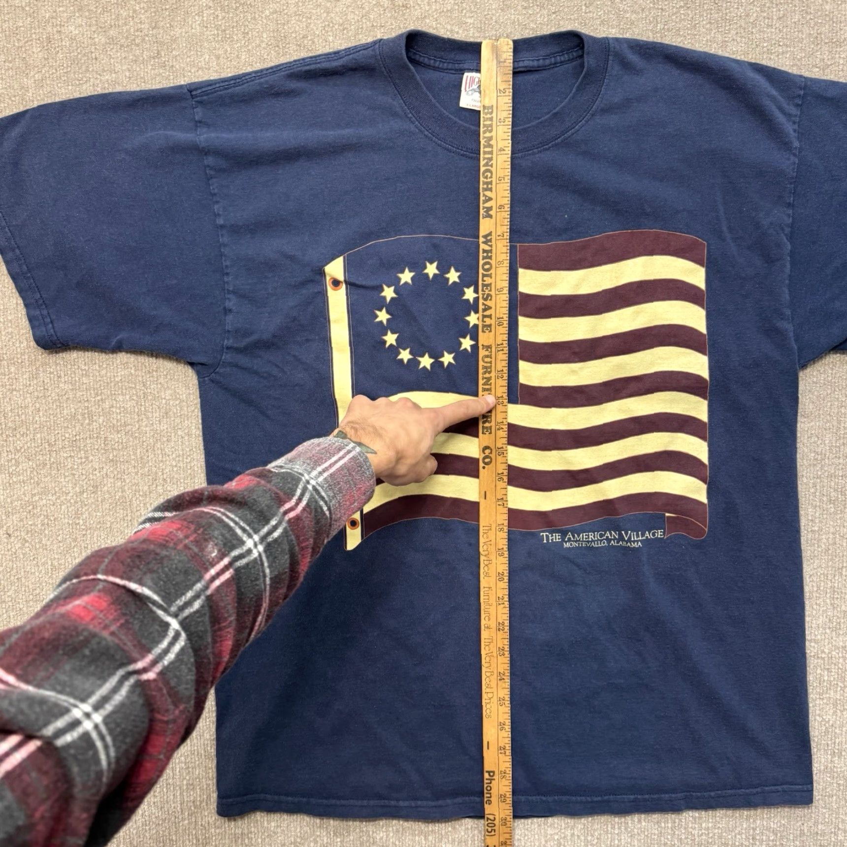 Vintage VINTAGE America T Shirt Mens XL Alabama Montevallo USA Blue Graphic Print Short Sleeve Crew Neck Regular Cotton USA Theme Size US XL / EU 56 / 4 - 6 Thumbnail