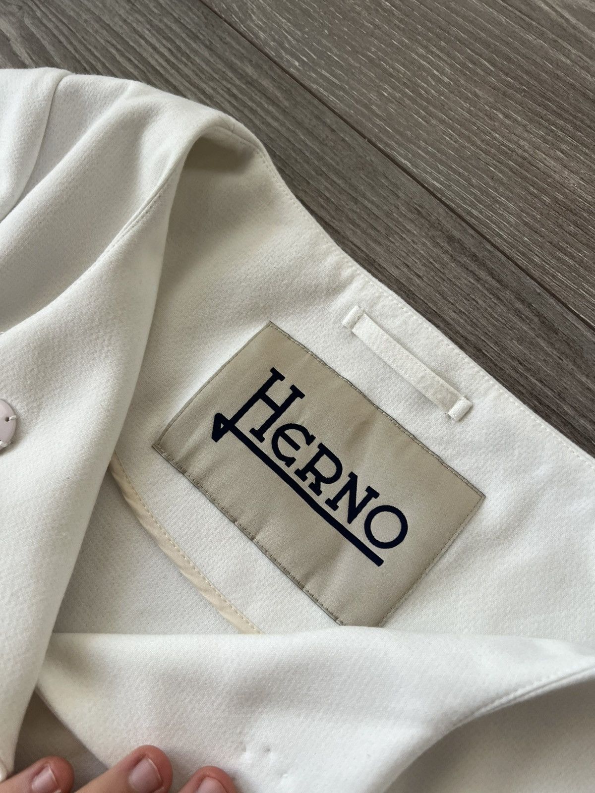 Herno × Vintage ‼️Vintage Herno Luxury White Button Coat Jacket‼️ Size M / US 6-8 / IT 42-44 - 10 Thumbnail
