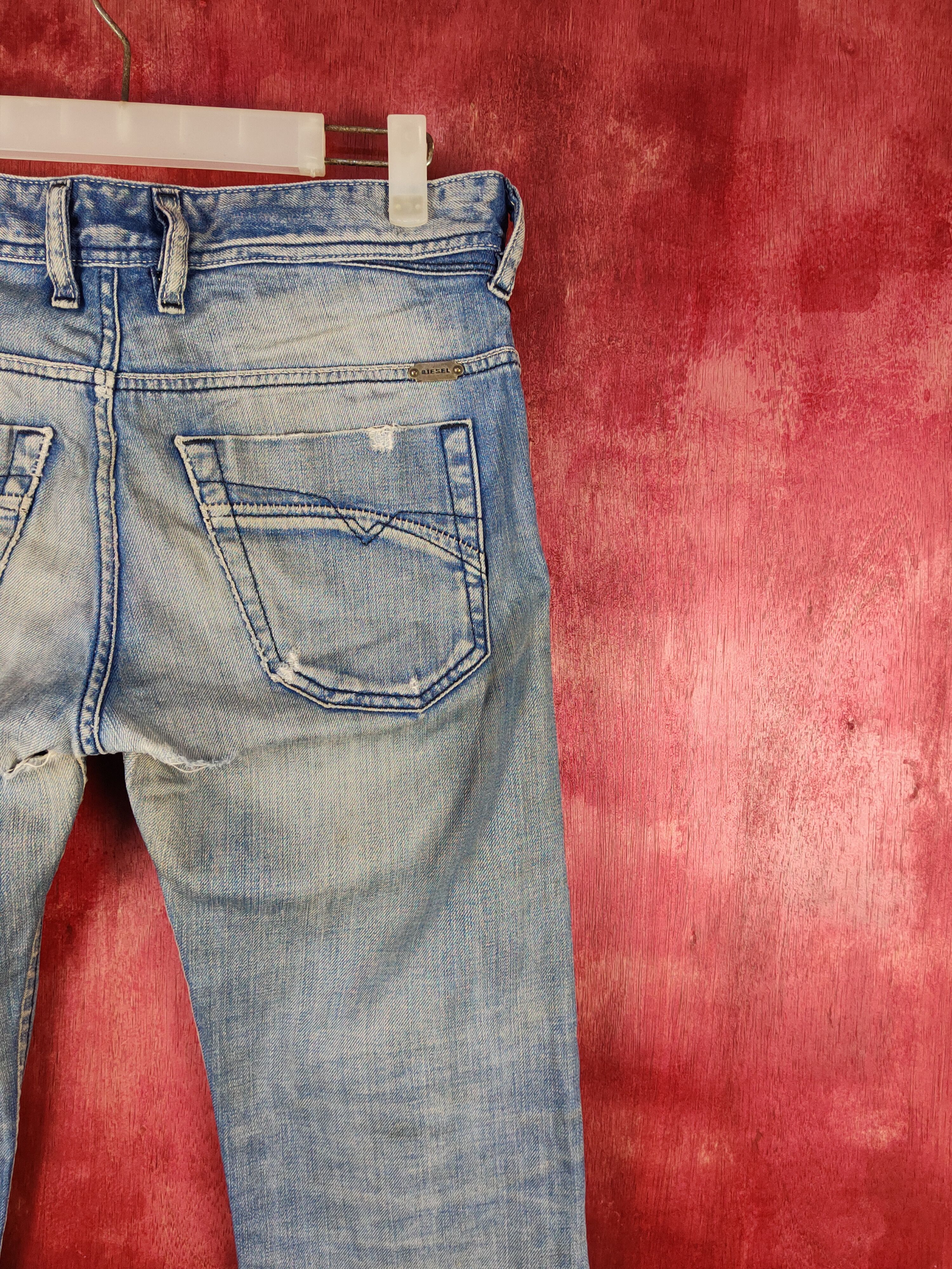 Diesel Diesel Industry Blue Faded Distressed Ripped Jeans #S2052 Size US 29 - 13 Thumbnail