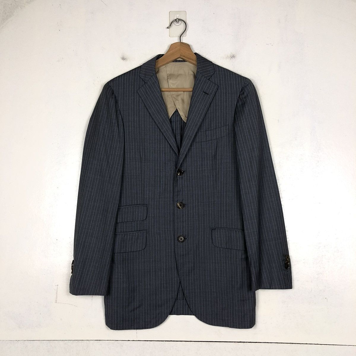 Designer 📌DOUBLE BREAST COATS STRIPED SHIPS LORO PIANA Size US S / EU 44-46 / 1 - 2 Thumbnail
