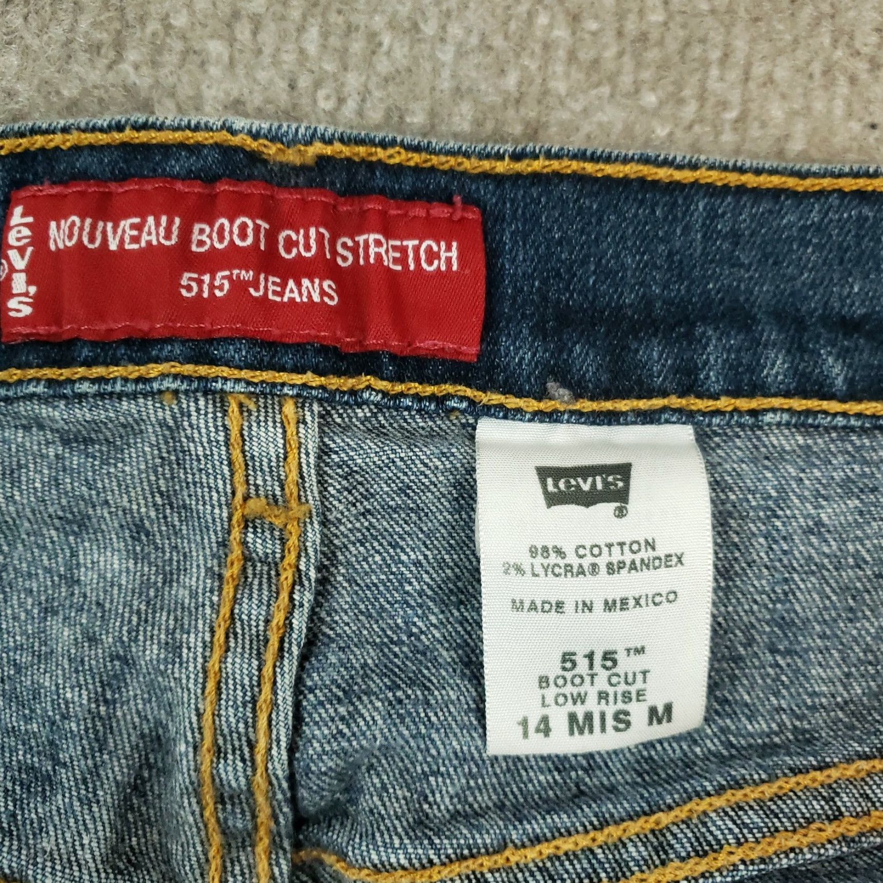 Levi's Levis 515 Jeans Womens Size 14 Mis 34x31 Blue Denim Nouveau Boot Cut Stretch Size 24" / US 00 / IT 34 - 7 Thumbnail