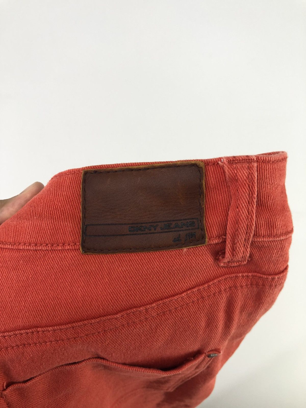 DKNY Dkny Jeans Distressed Soho Skinny Orange Jeans Size US 31 - 14 Thumbnail