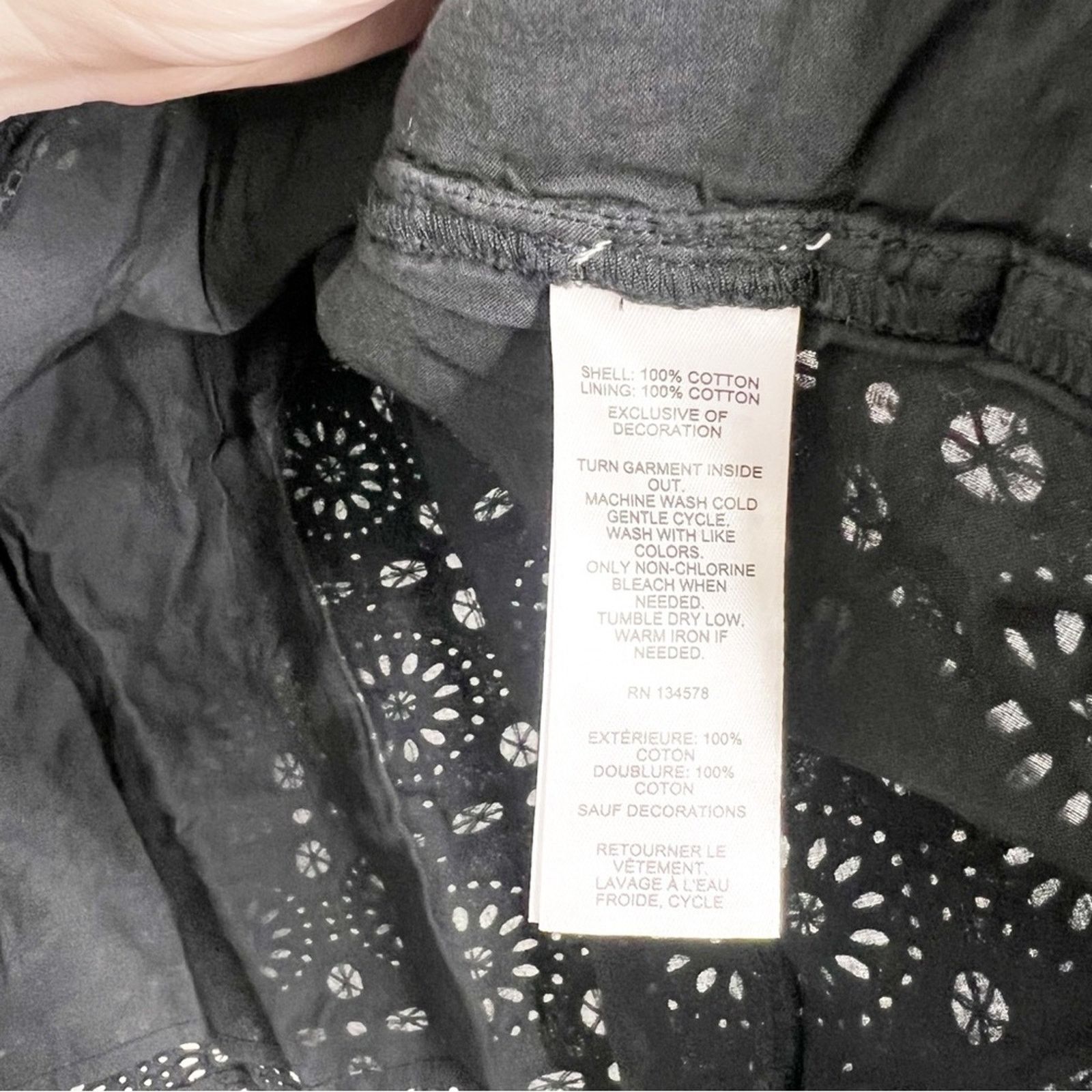Vineyard Vines New with Tag Vineyard Vines Women's Black Eyelet Blouse Size XL / US 12-14 / IT 48-50 - 15 Thumbnail