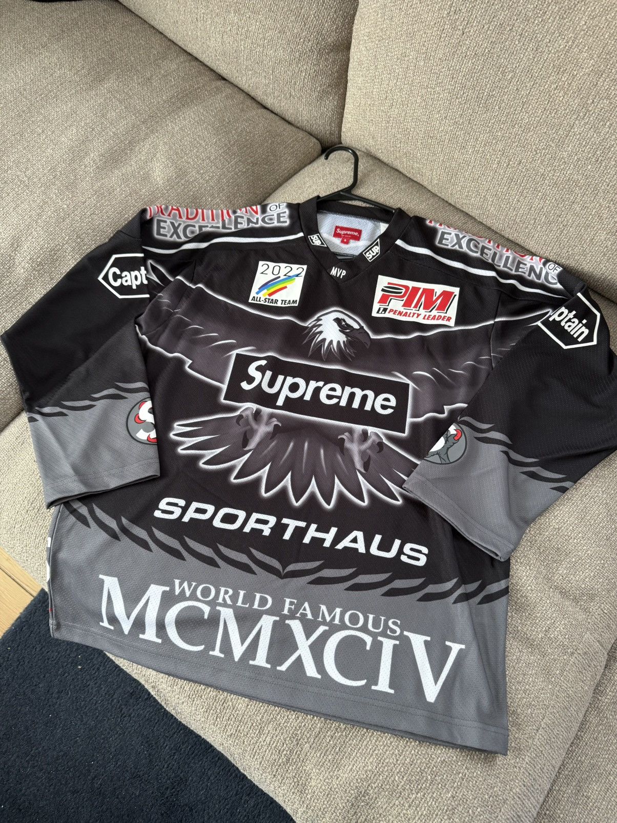 Supreme Eagle Moto Jersey | Grailed