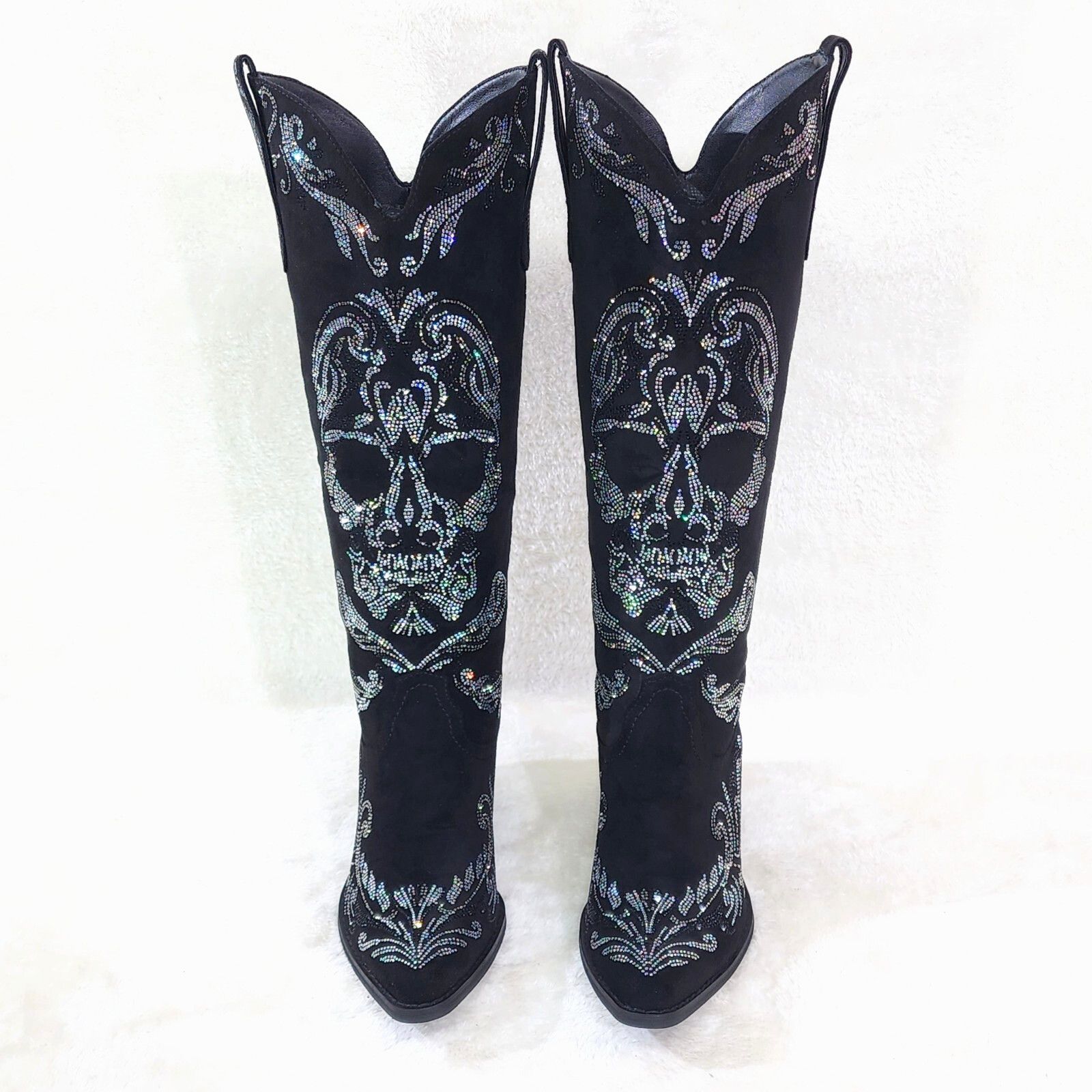 Other MUERTO Country Western Cowgirl Boots Sparkling Iridescent Rh Size US 10 / IT 40 - 1 Thumbnail