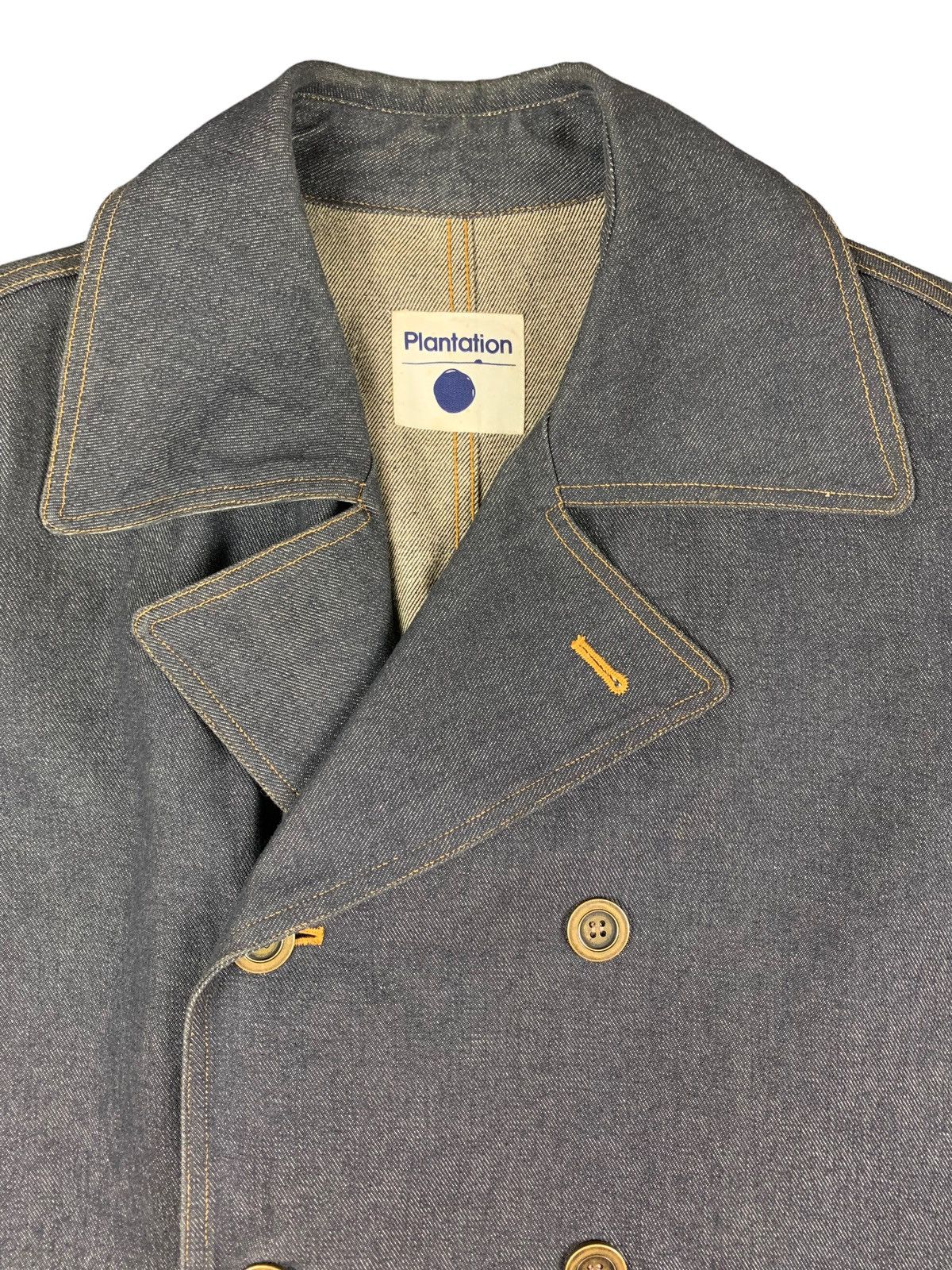 Issey Miyake Plantation by Issey Miyake Denim Overcoat Jacket Size US L / EU 52-54 / 3 - 3 Thumbnail