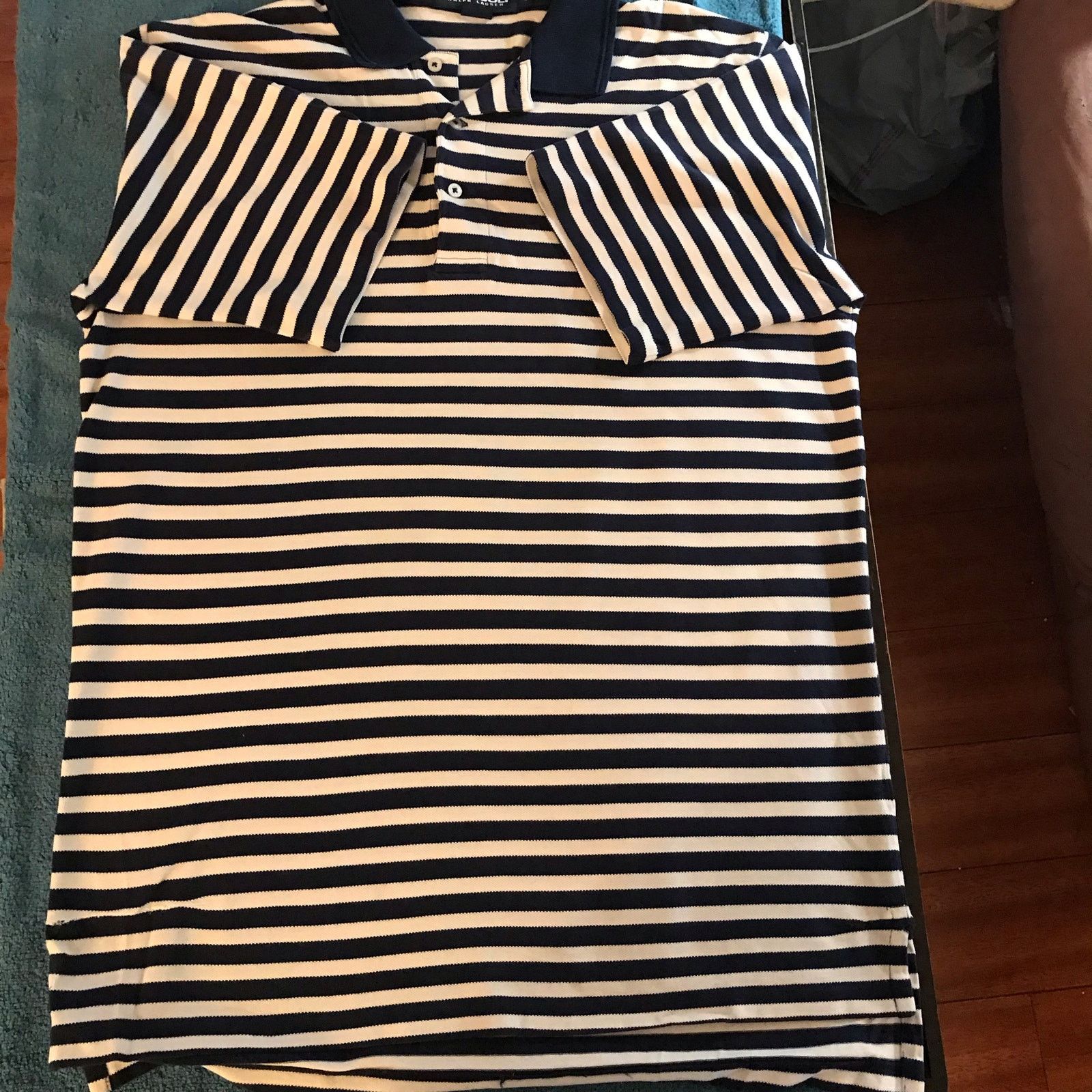 Ralph Lauren RALPH LAUREN GOLF Polo Shirt Men’s Large Blue and white Size US L / EU 52-54 / 3 - 2 Thumbnail