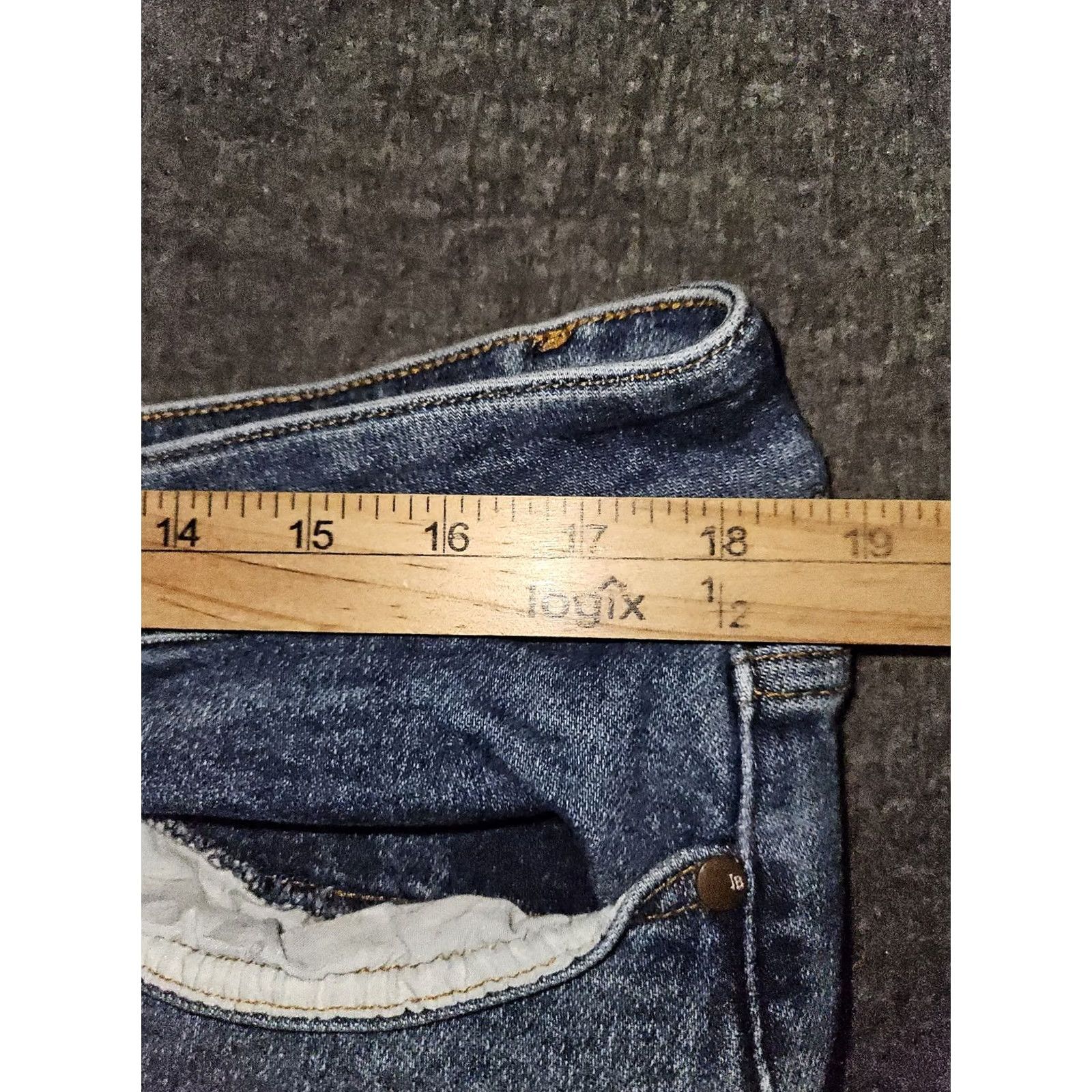 Vintage Judy Blue Jeans Womens 20W Blue Skinny High Rise Distressed Stretch Denim Pants Size 42" / US 20 - 4 Thumbnail
