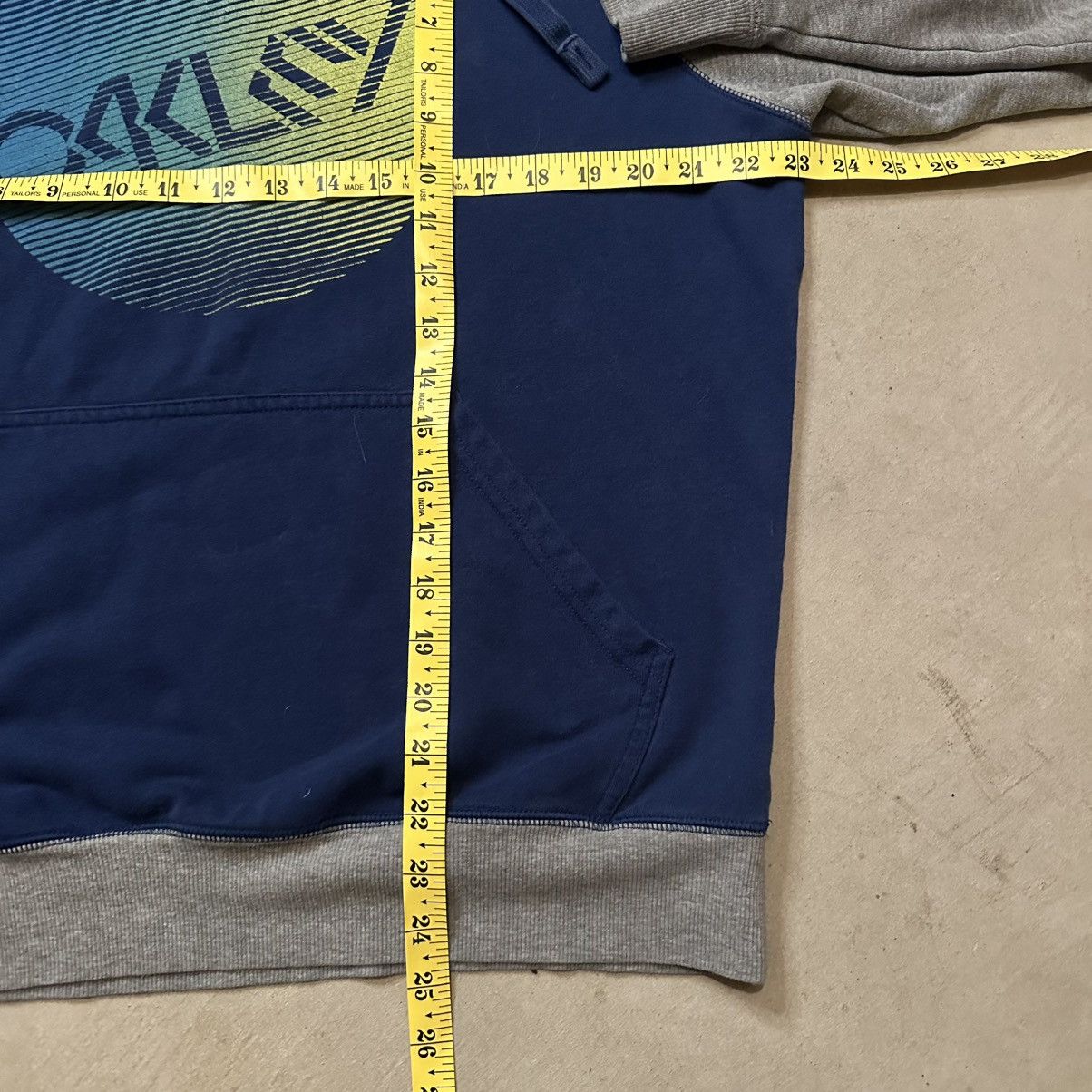 Oakley Navy Blue & Grey Oakley Logo Hoodie Sweatshirt Size M Size US M / EU 48-50 / 2 - 5 Thumbnail